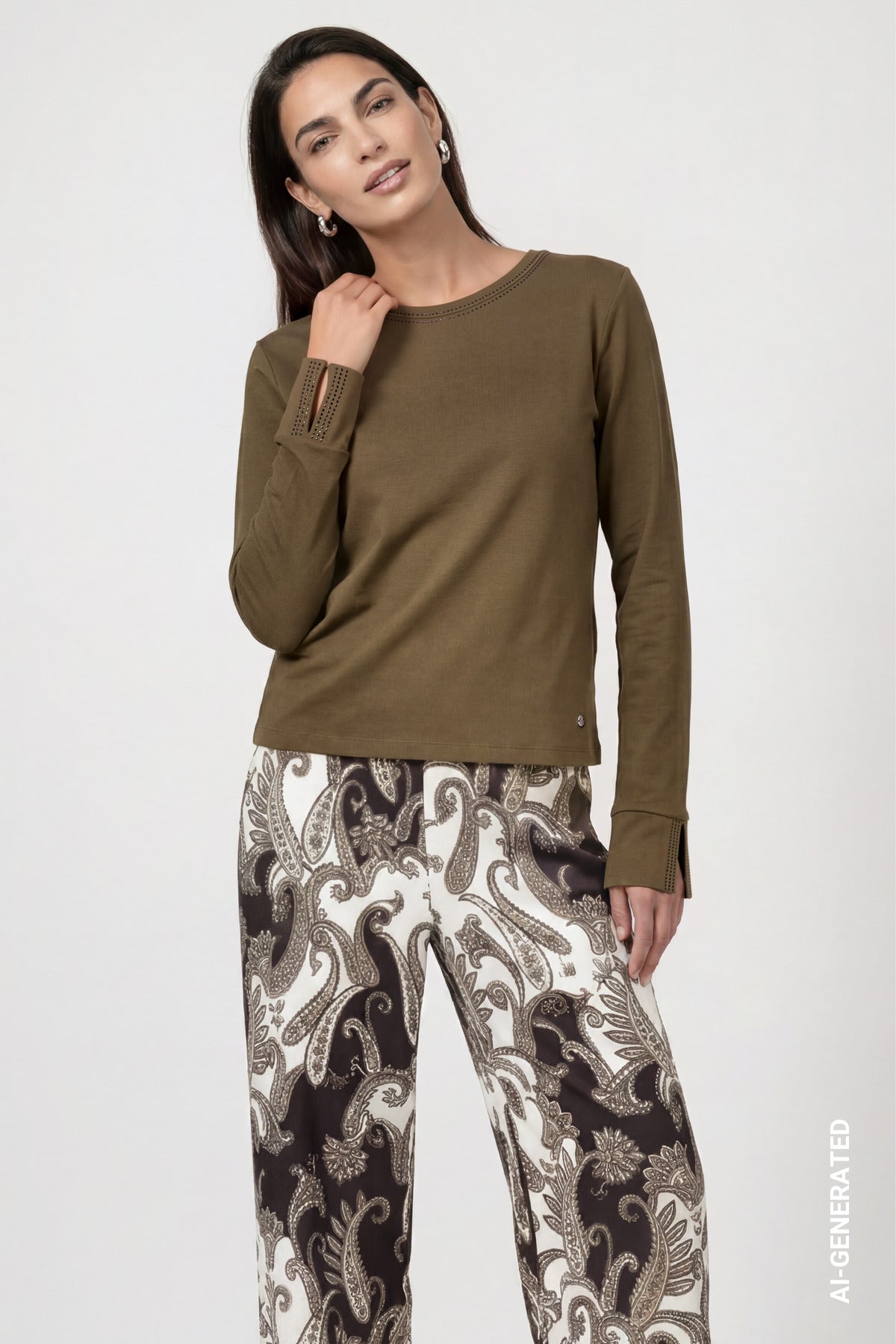 Monari Damen T-Shirts Olive