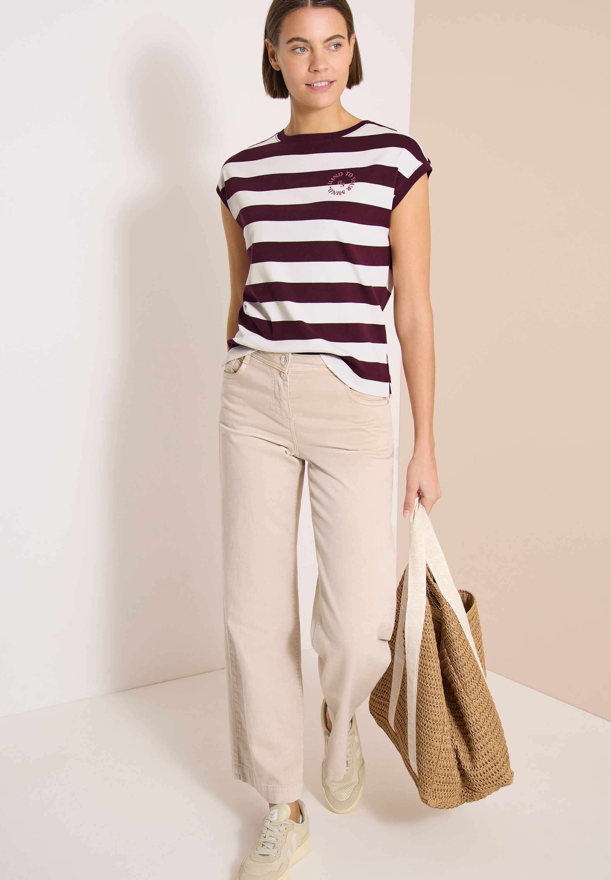 Cecil Damen T-Shirts Sweet Gra