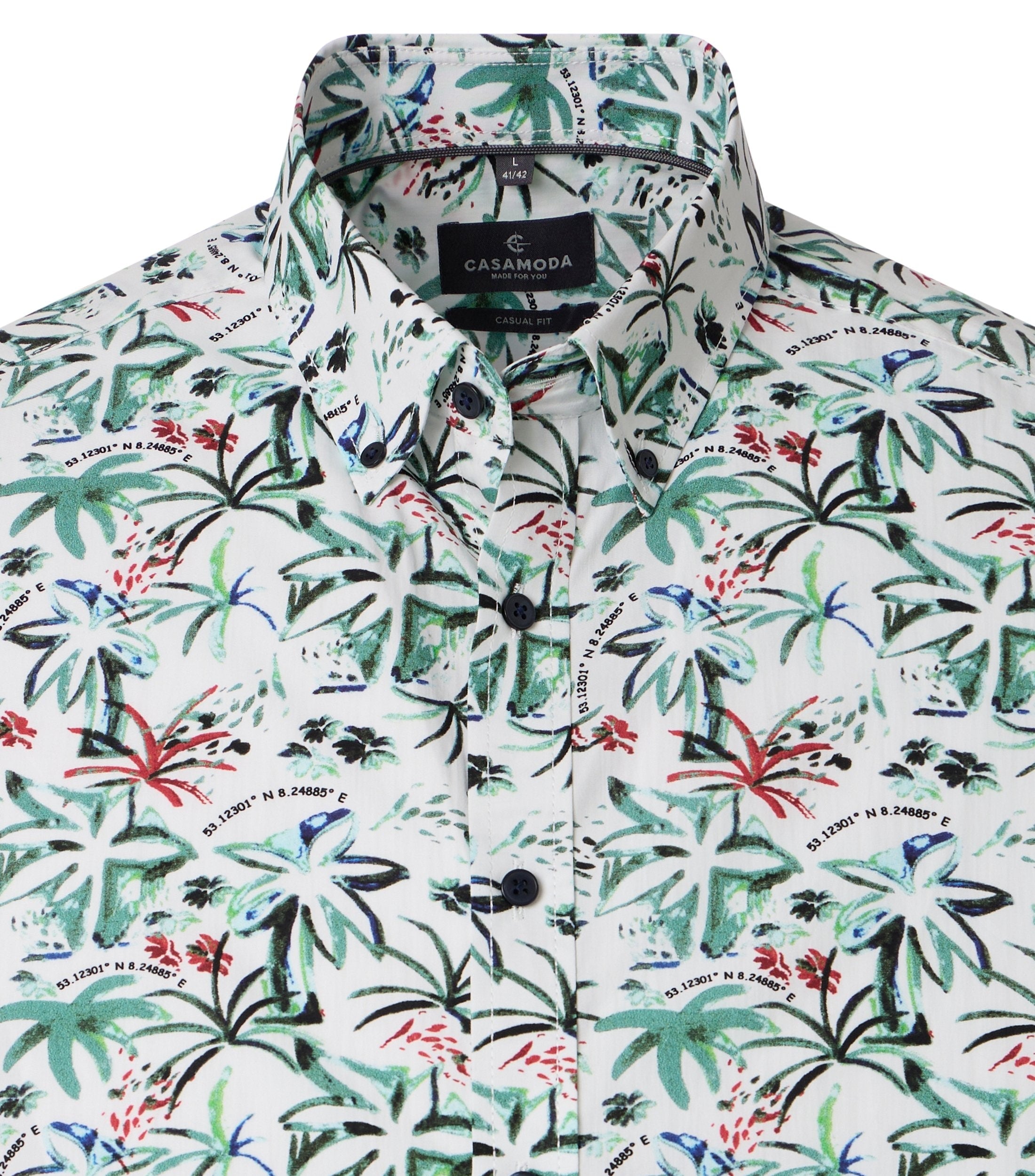 Casa Moda Herren Hemden kurz Gruen