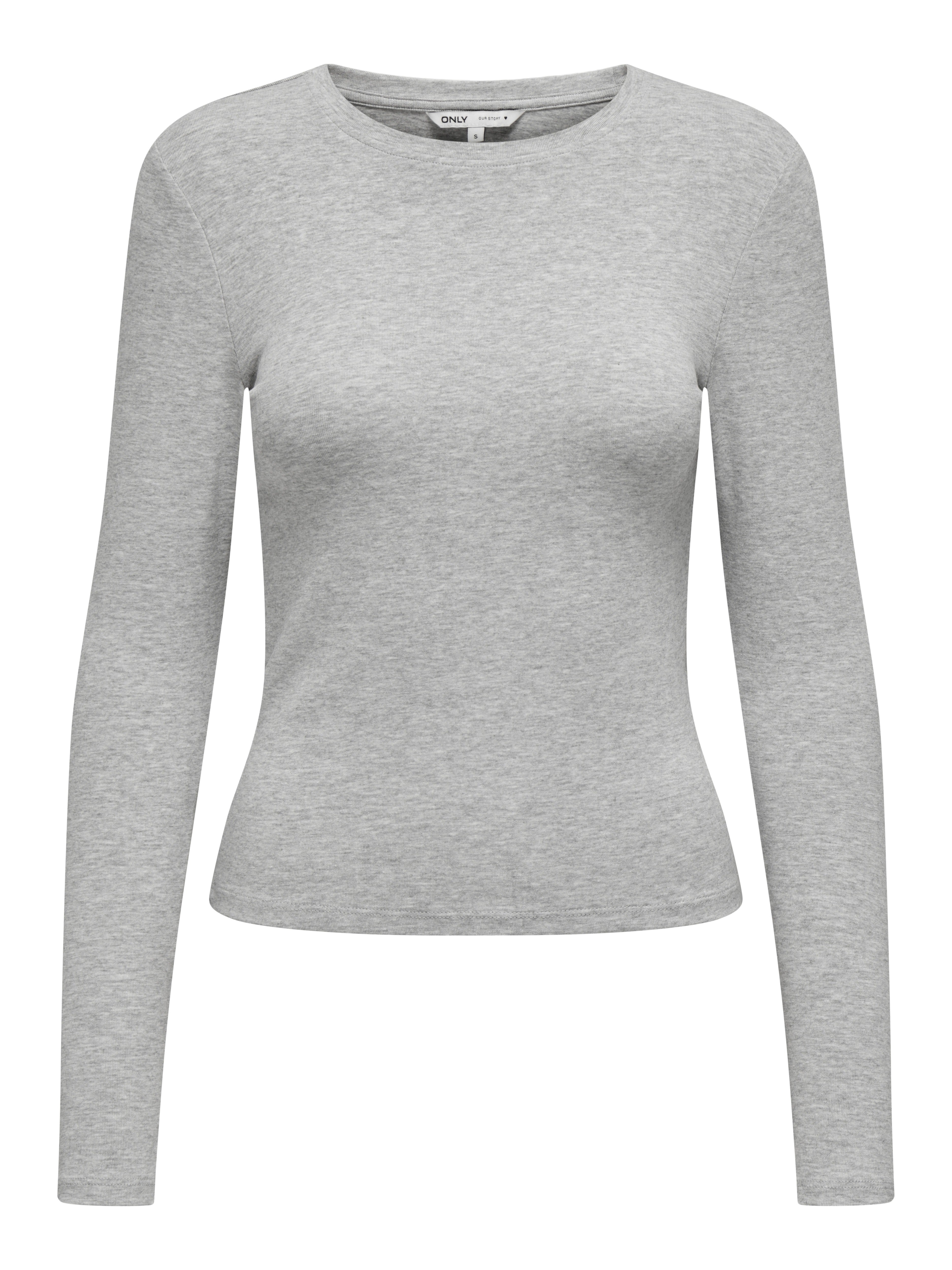 only Damen T-Shirts Light Grey Mela