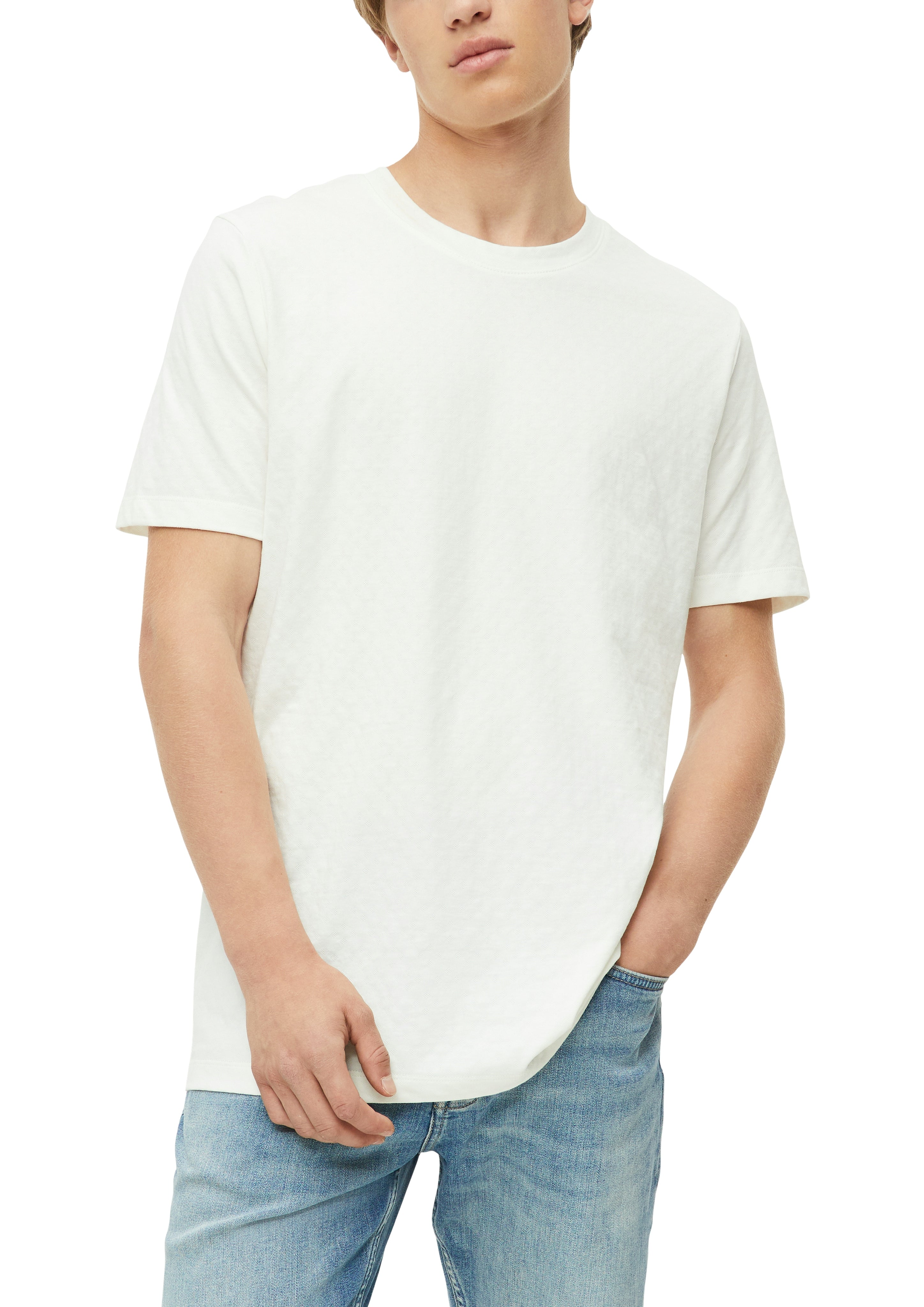 S. Oliver red Herren T-Shirts kurz White
