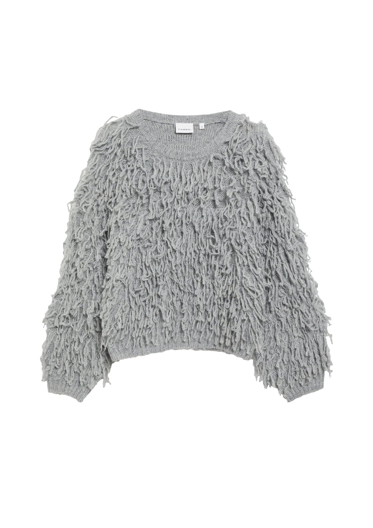 Comma Damen Pullover W Grey/Black