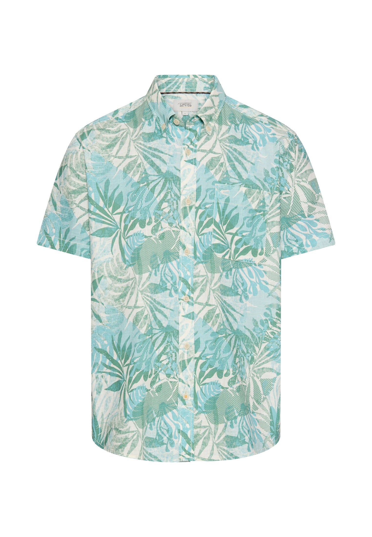 Camel active Herren Hemden kurz Lagoon Green