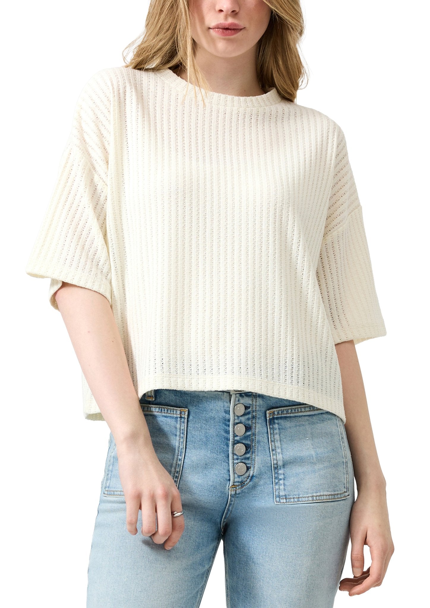 QS by S.Oliver Damen T-Shirts White