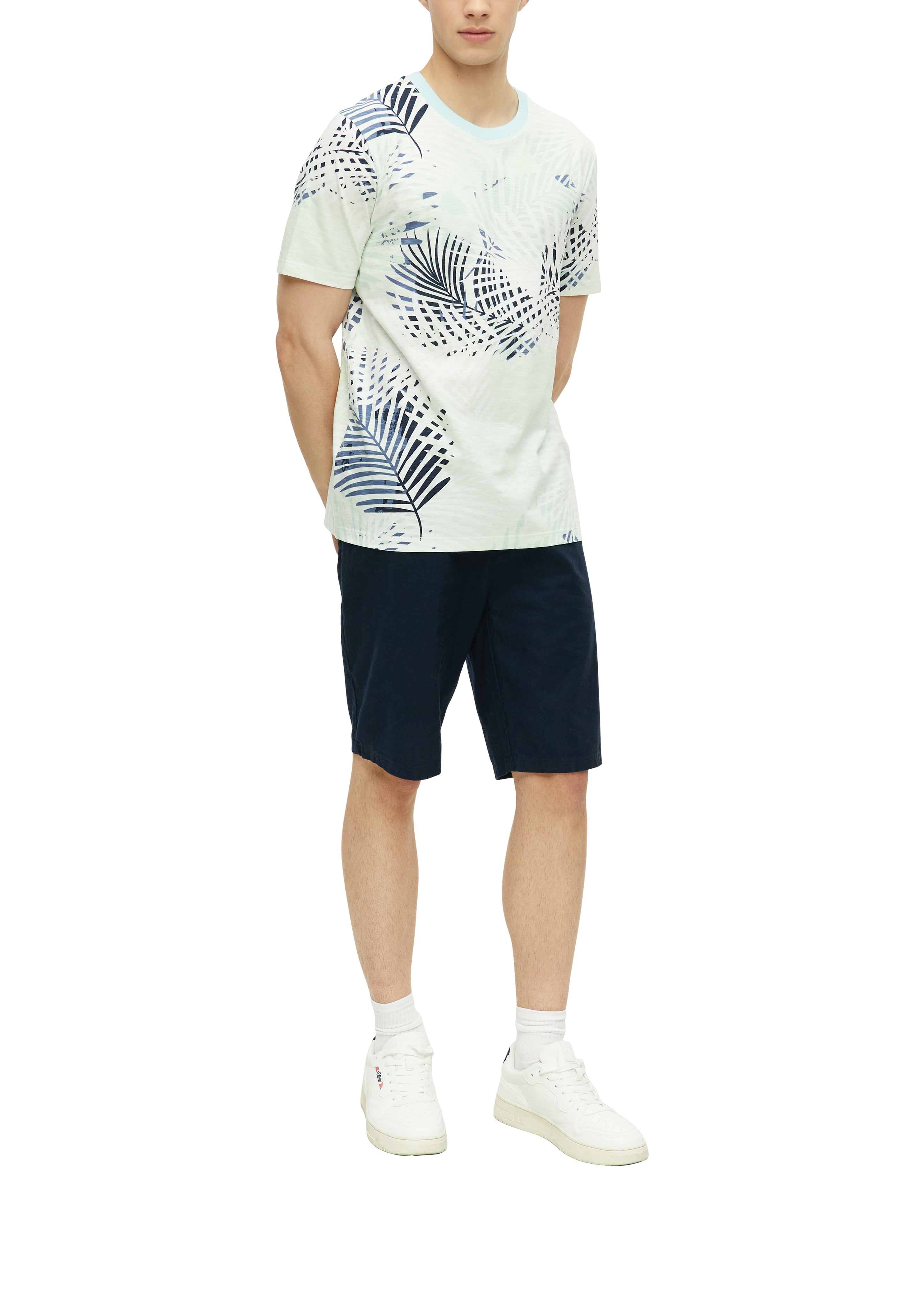 S. Oliver red Herren T-Shirts kurz Blue Green