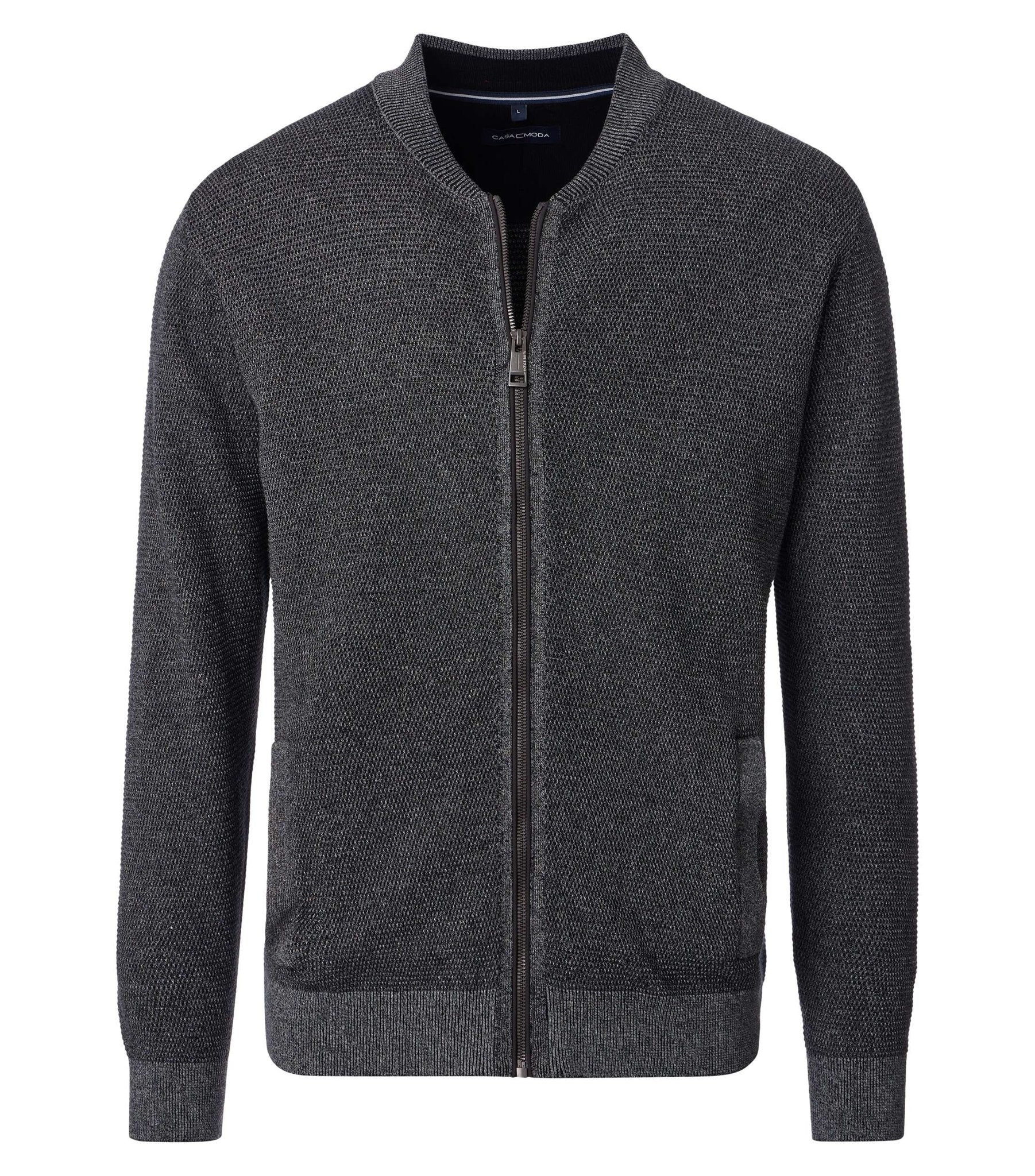 Casa Moda Herren Strickjacken Anthrazit