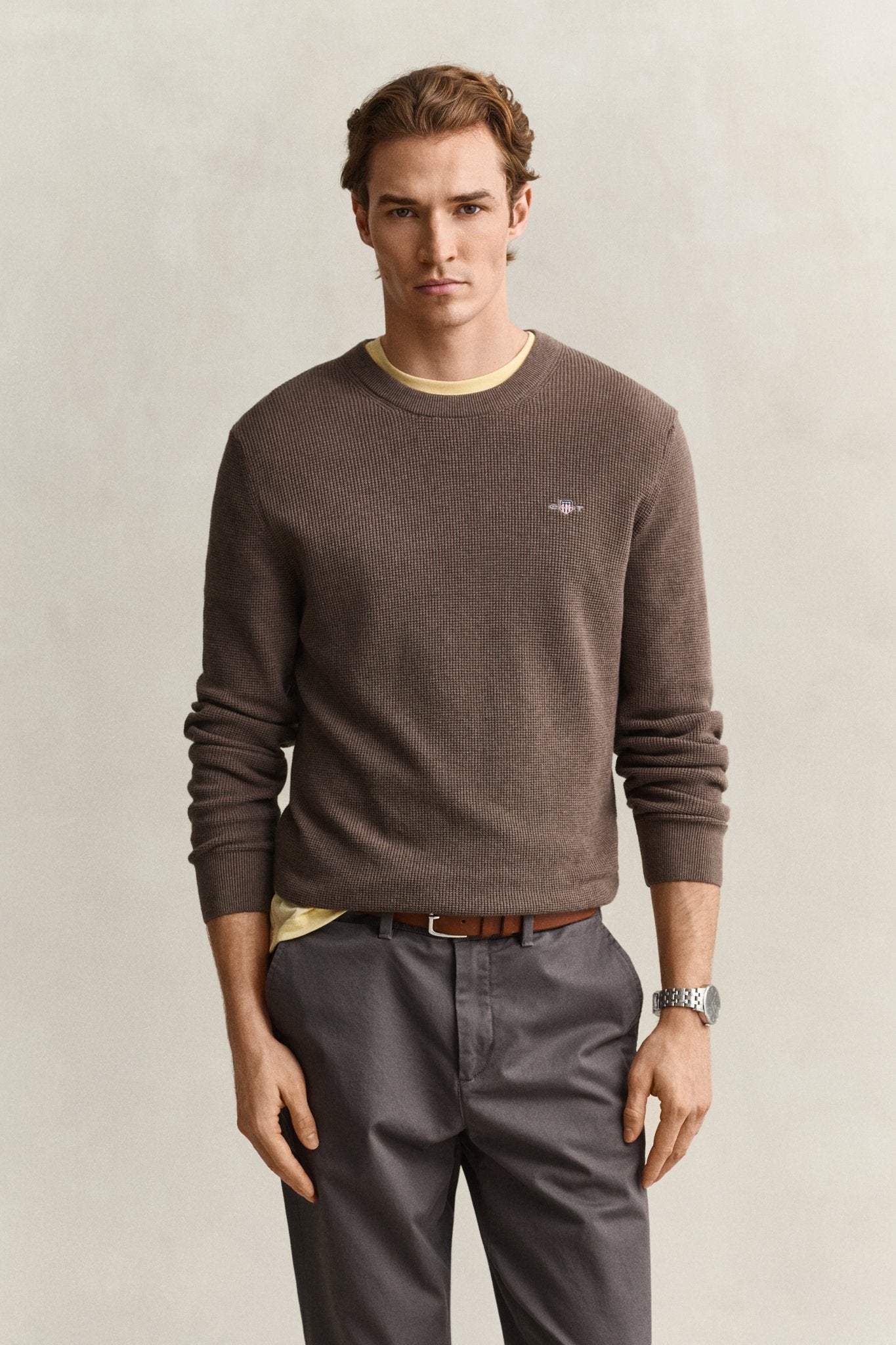 Gant Herren Pullover Dark Hazeln