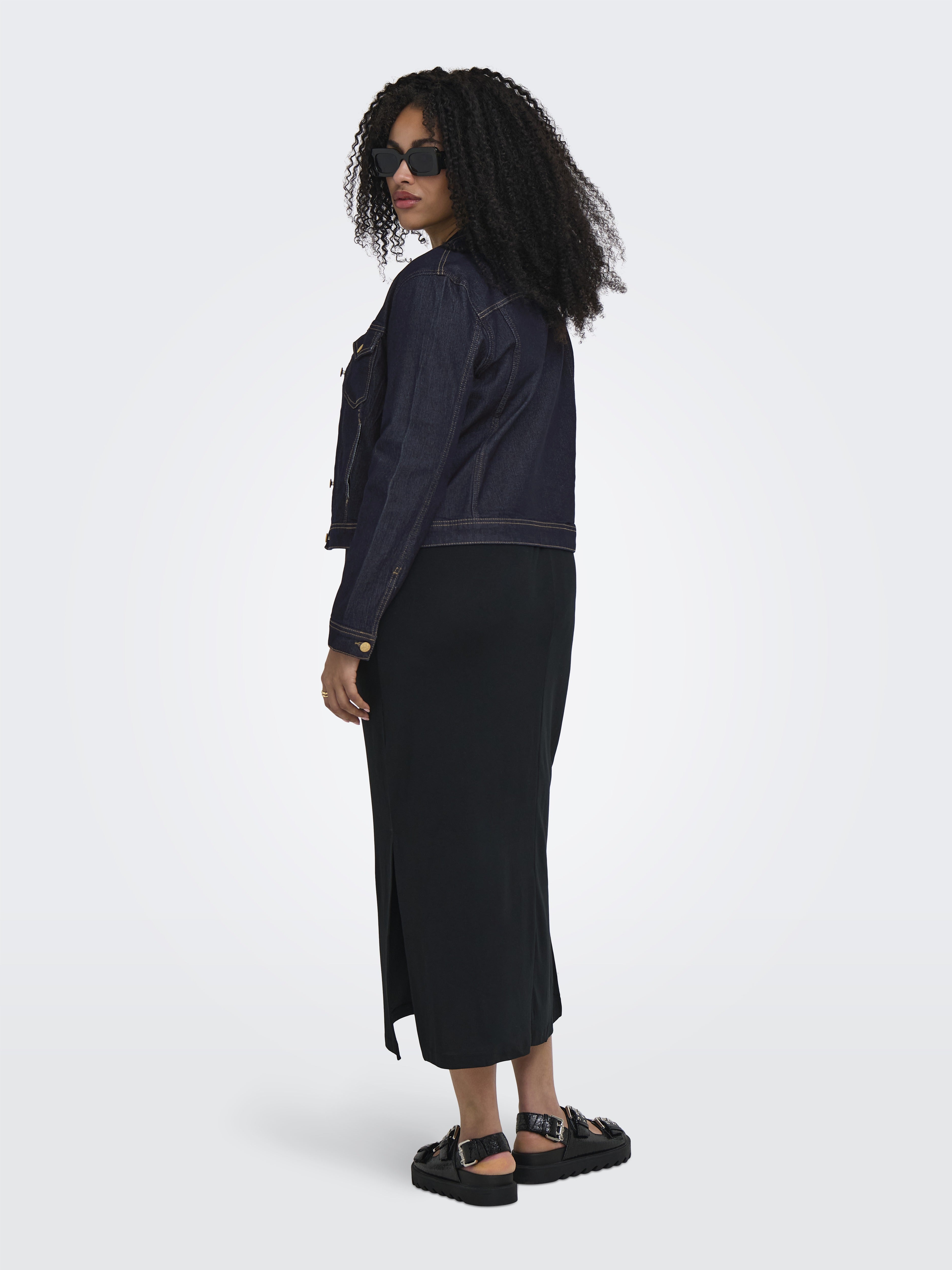 Only Caramkoma Damen Jacken Dark Blue Denim
