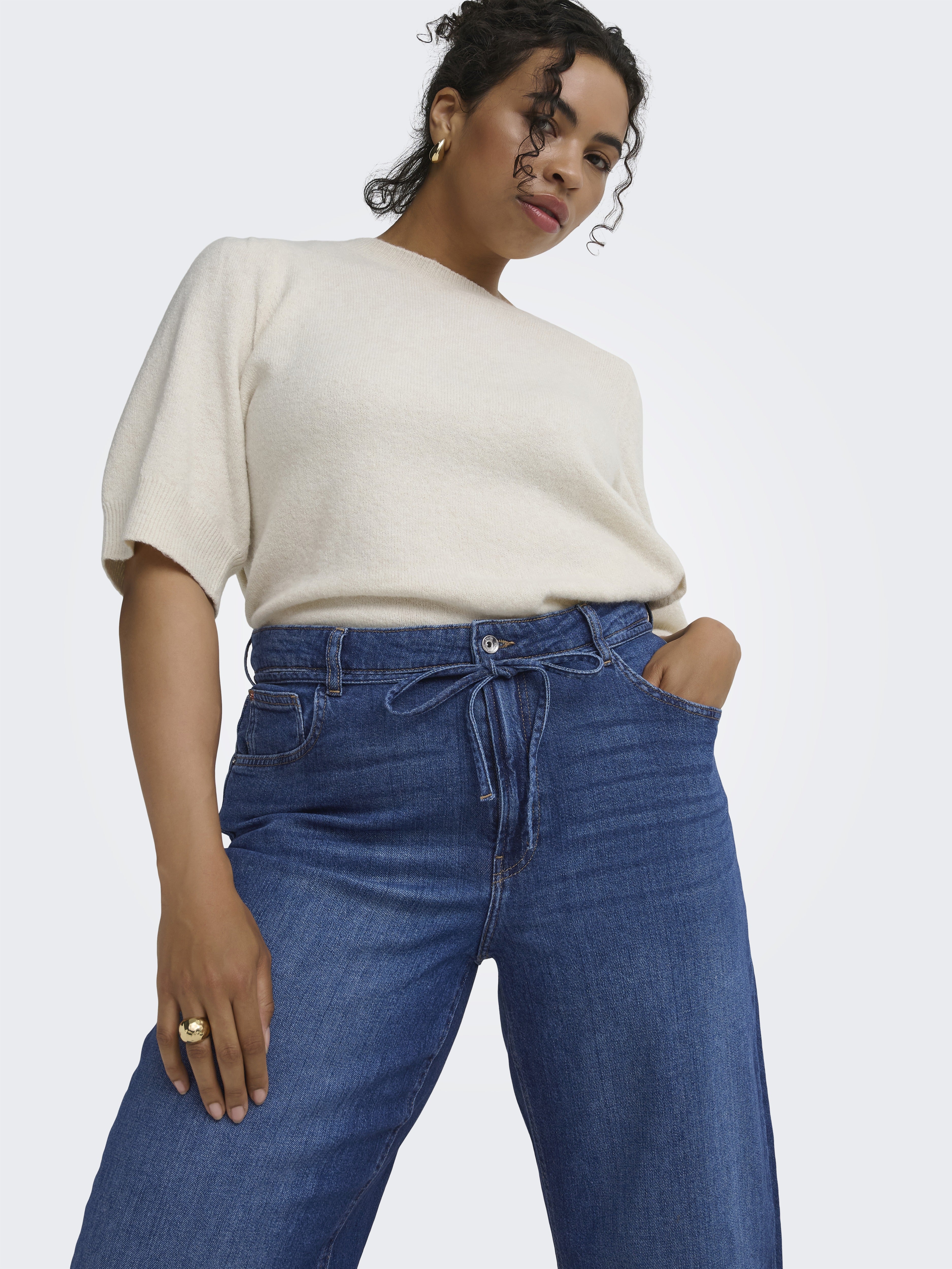 Only Caramkoma Damen Jeans Dark Blue Denim