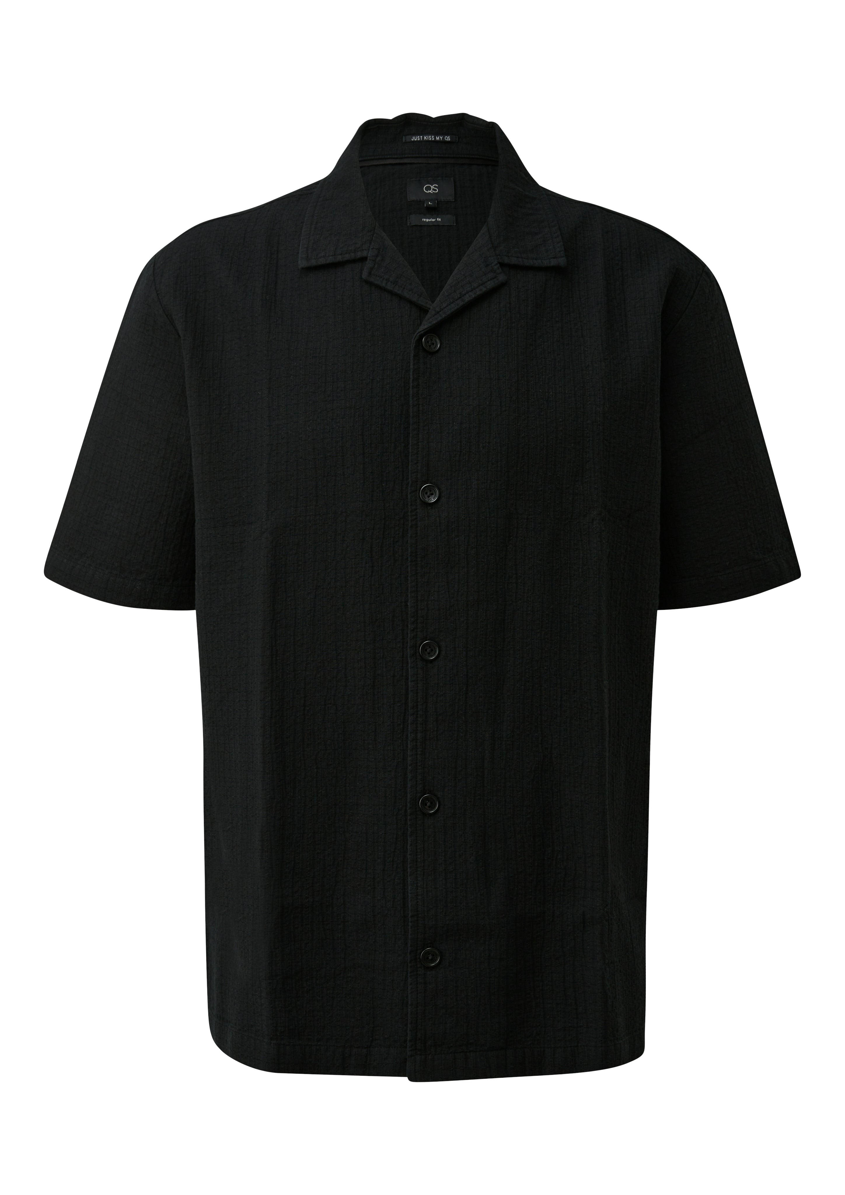 QS by S.Oliver Herren Hemden kurz Grey/Black