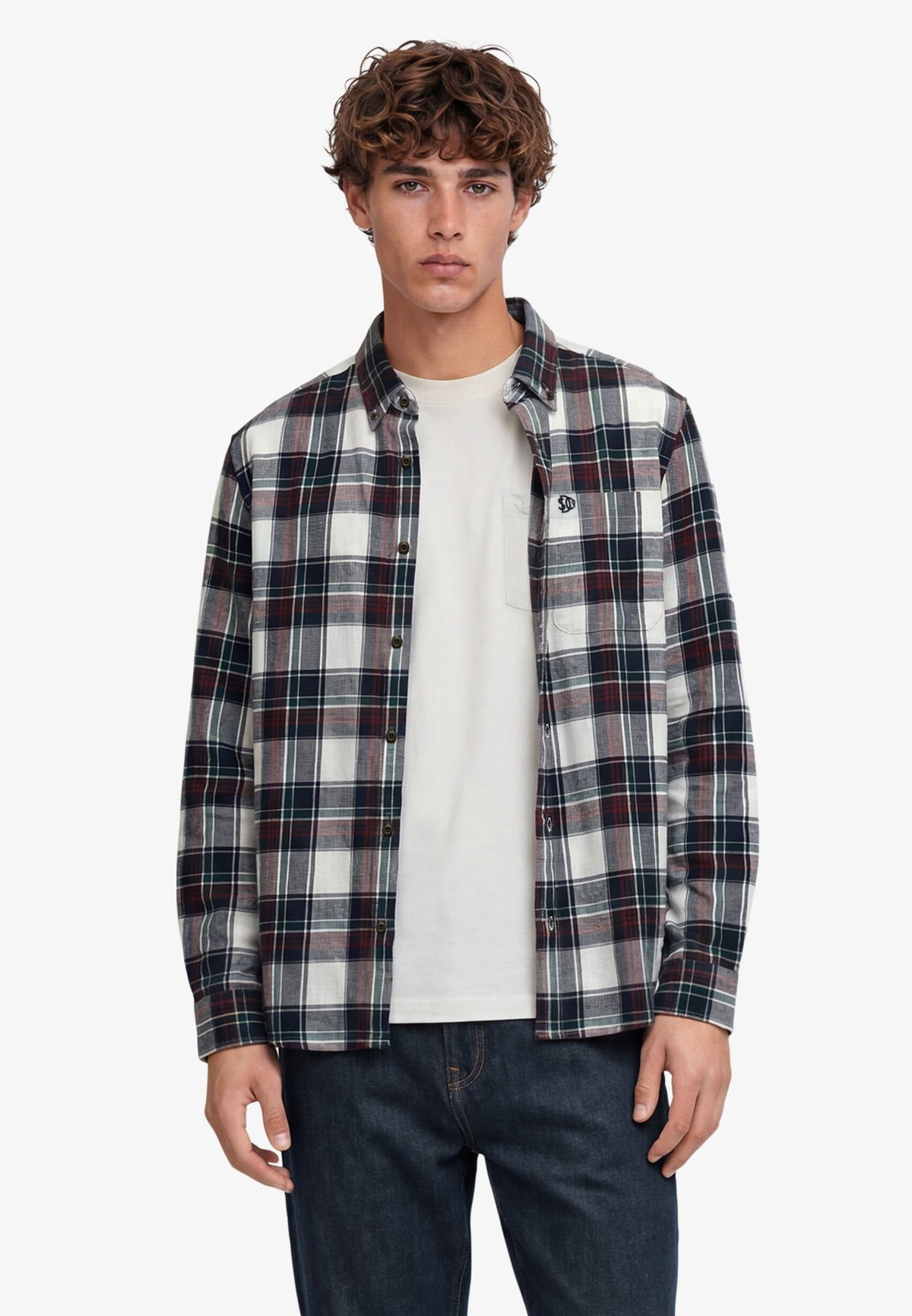 Superdry Herren Hemden lang Lk Skylar Chec