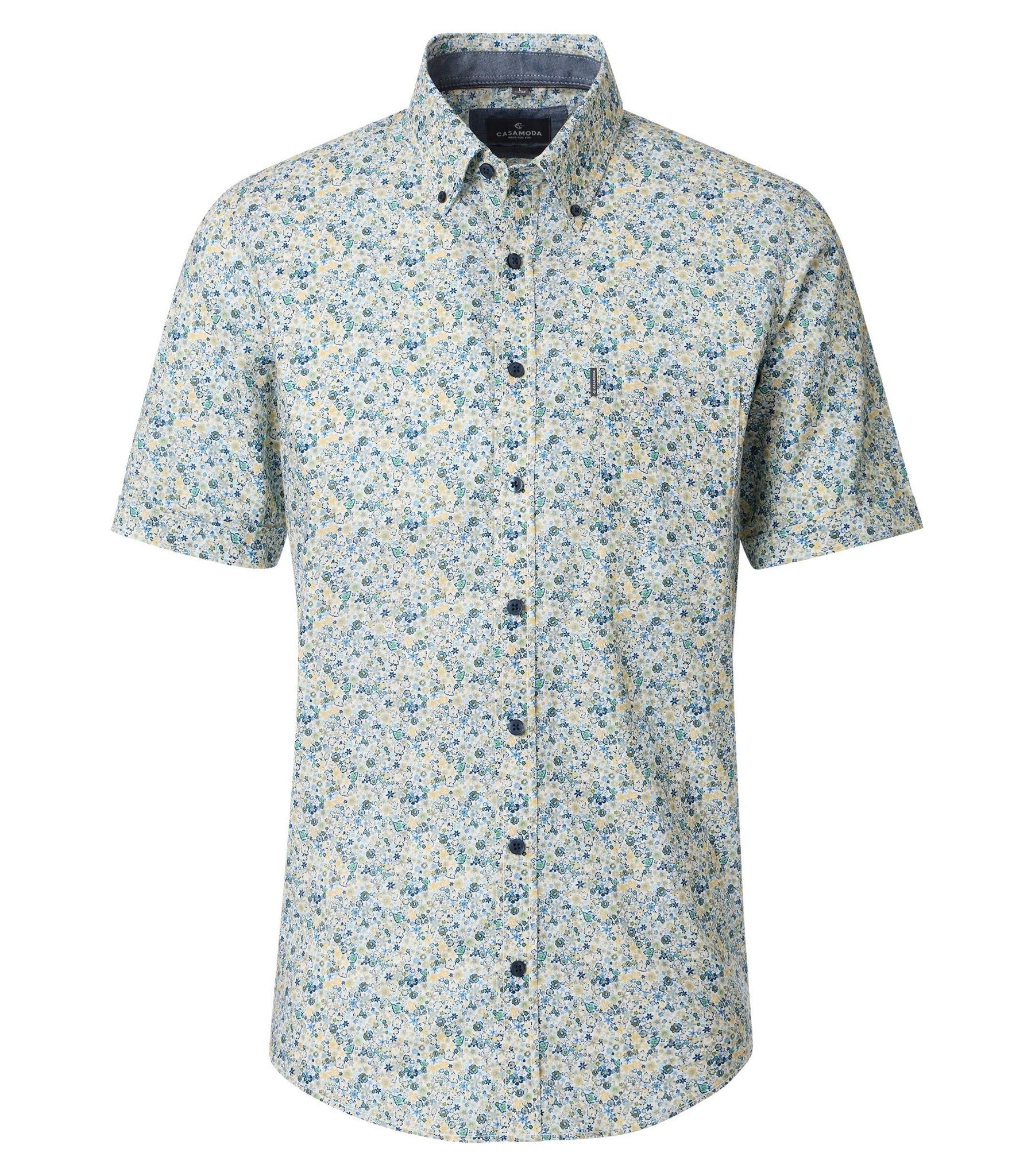 Casa Moda Herren Hemden kurz Gruen