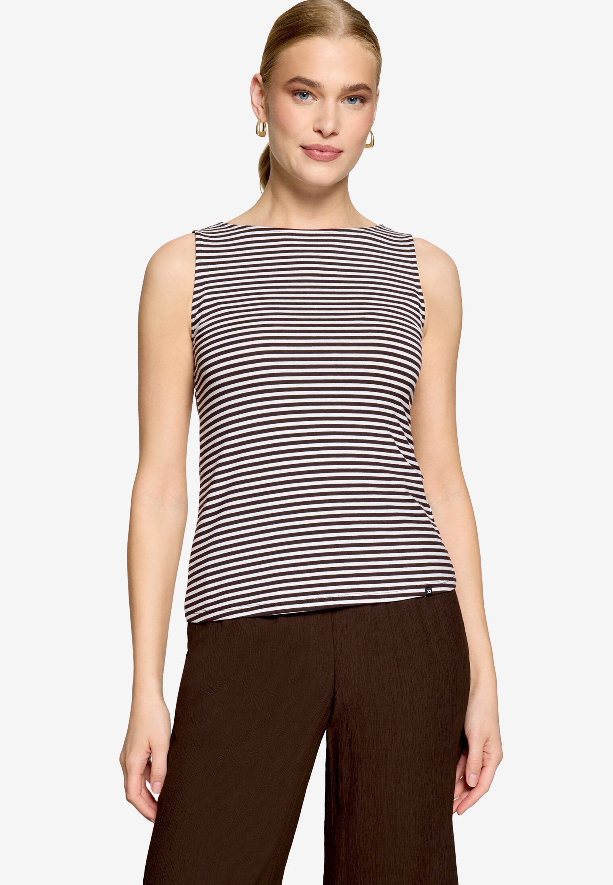Zero Damen Blusen Brown/White
