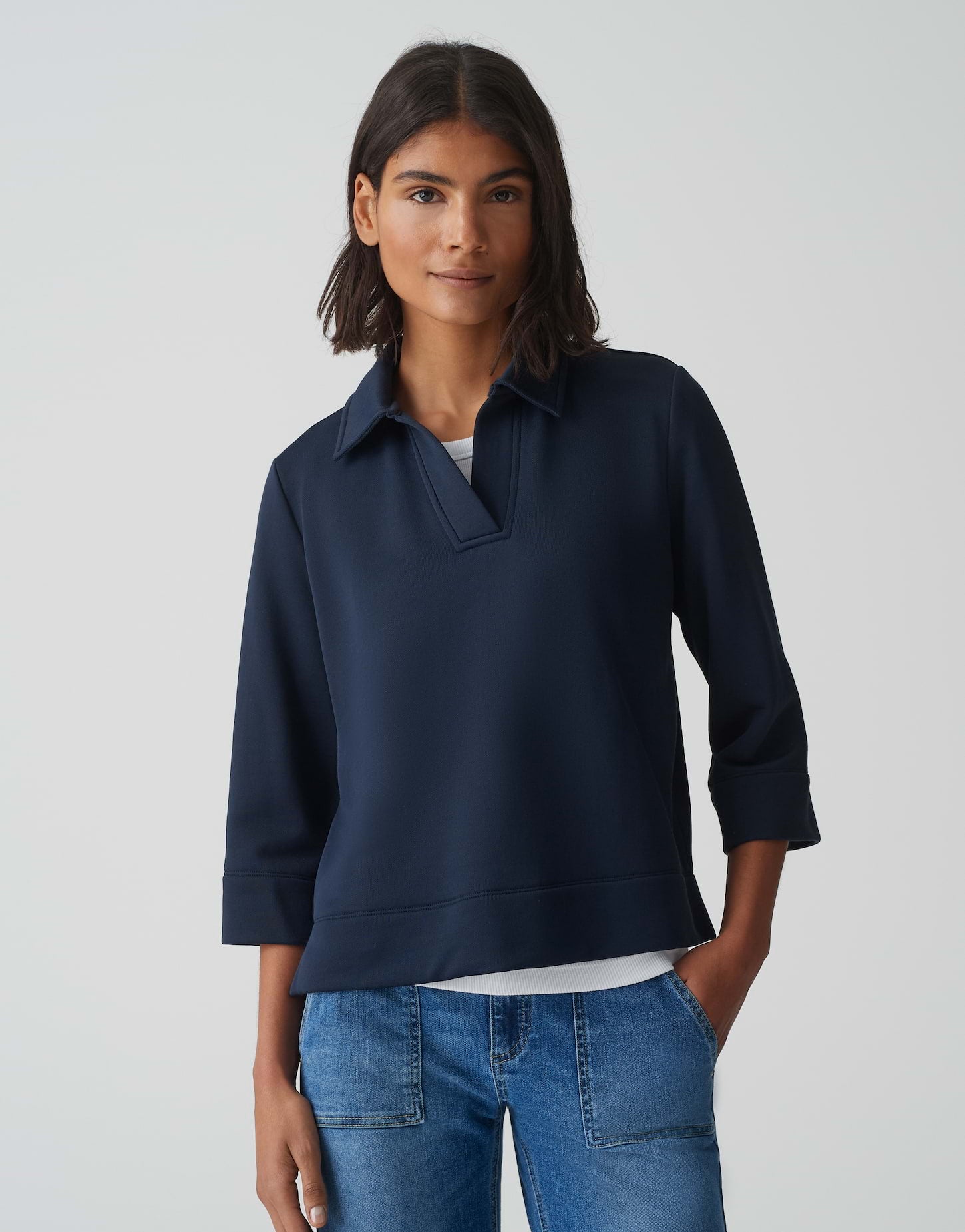 Opus Damen Sweatshirts Coal Blue