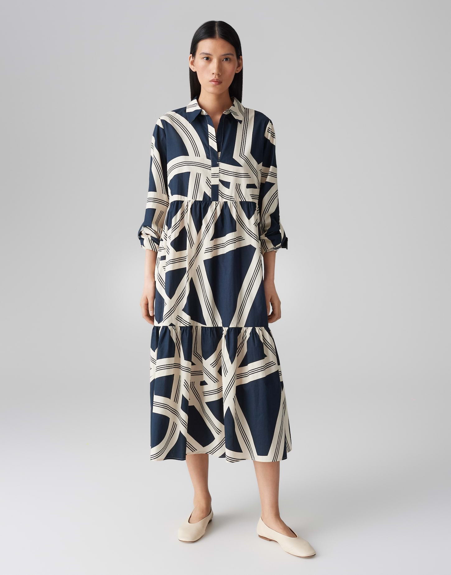 Opus Damen Kleider Coal Blue