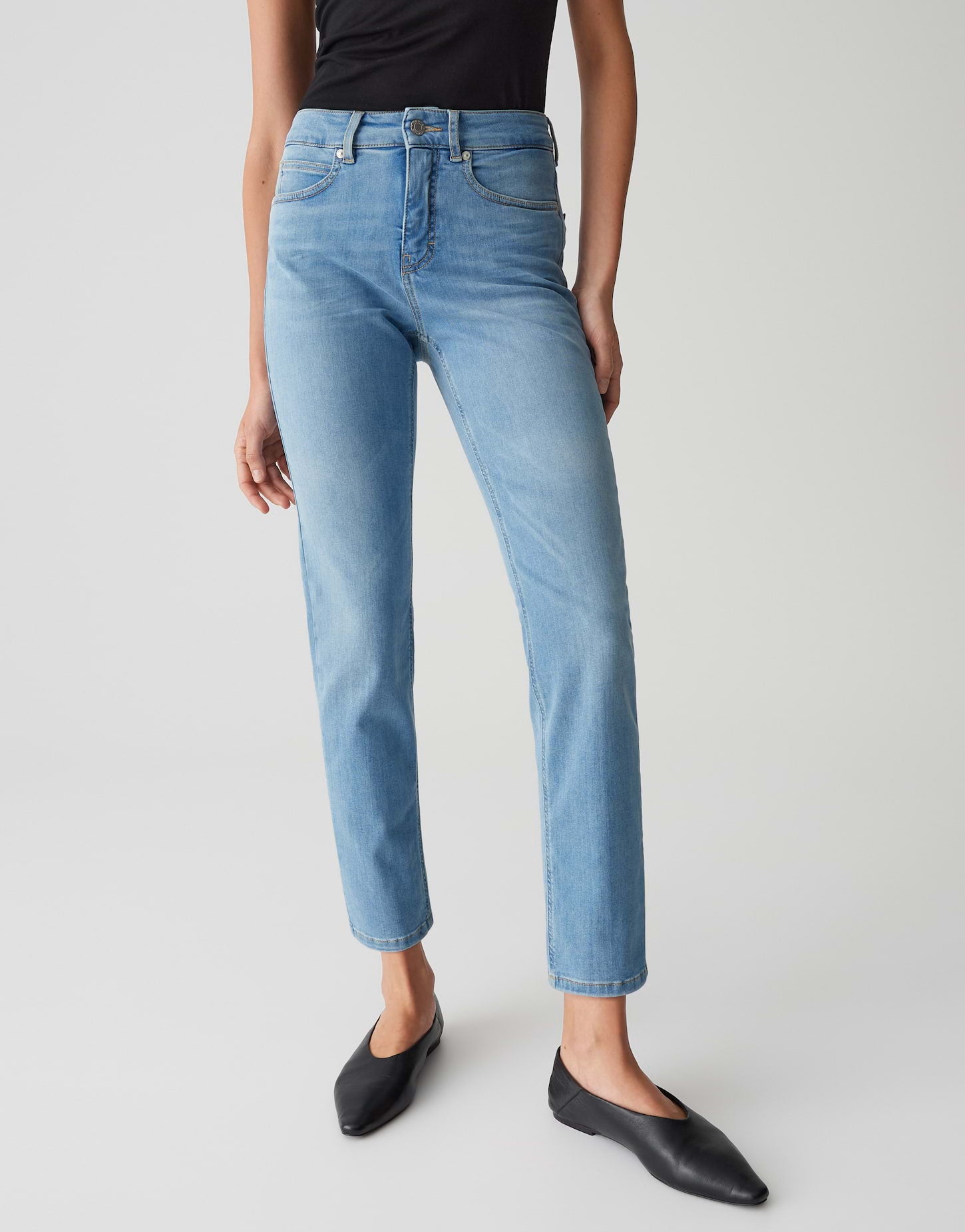 Opus Pants Damen Jeans Light Sky