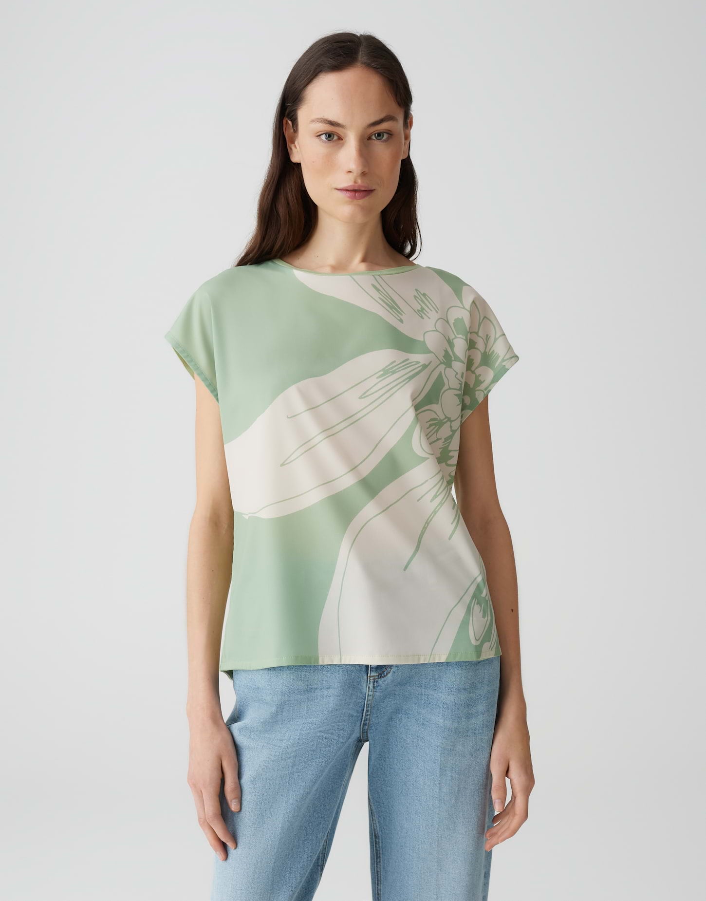Opus Damen T-Shirts Green Glow