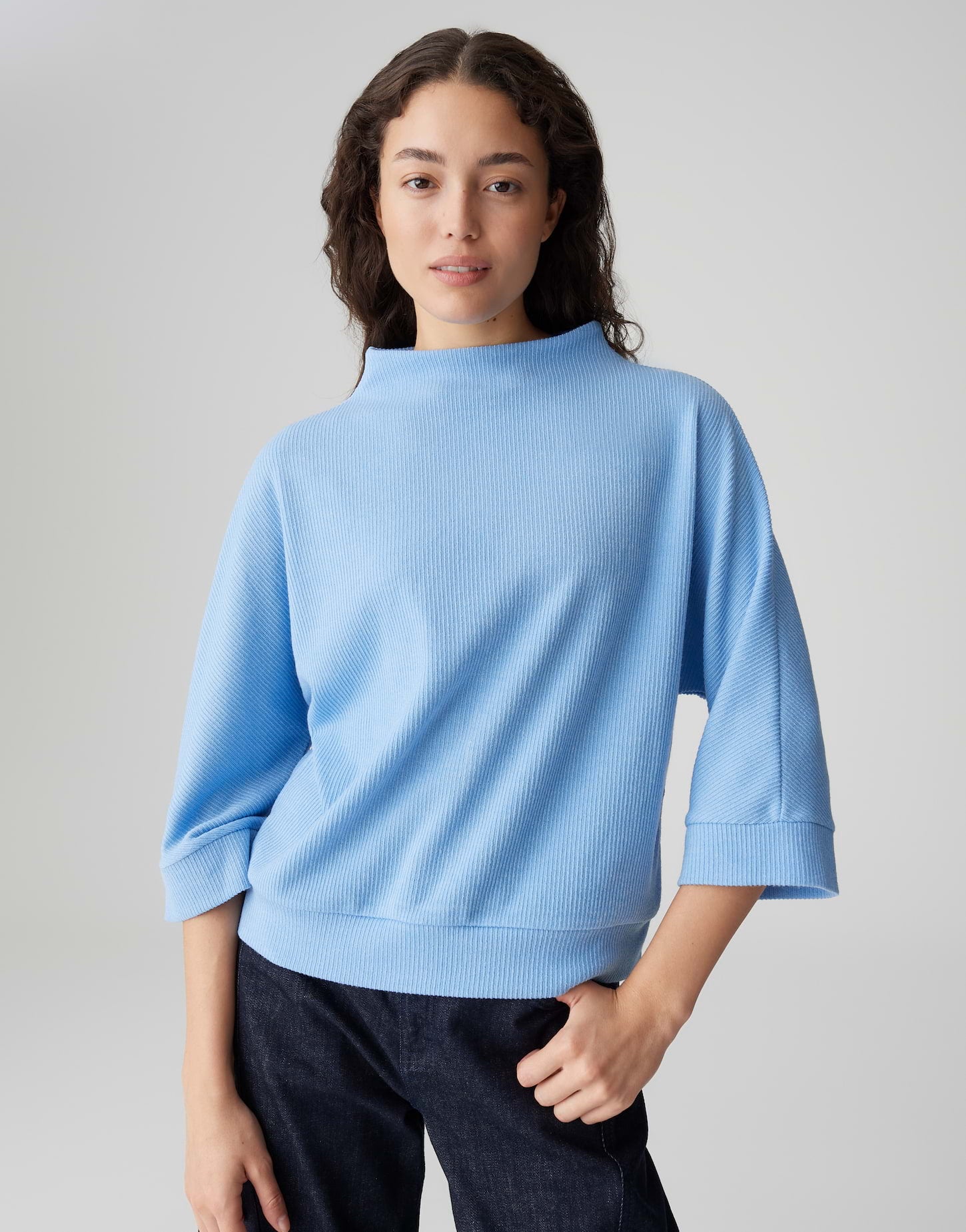 Opus Damen T-Shirts Water Blue