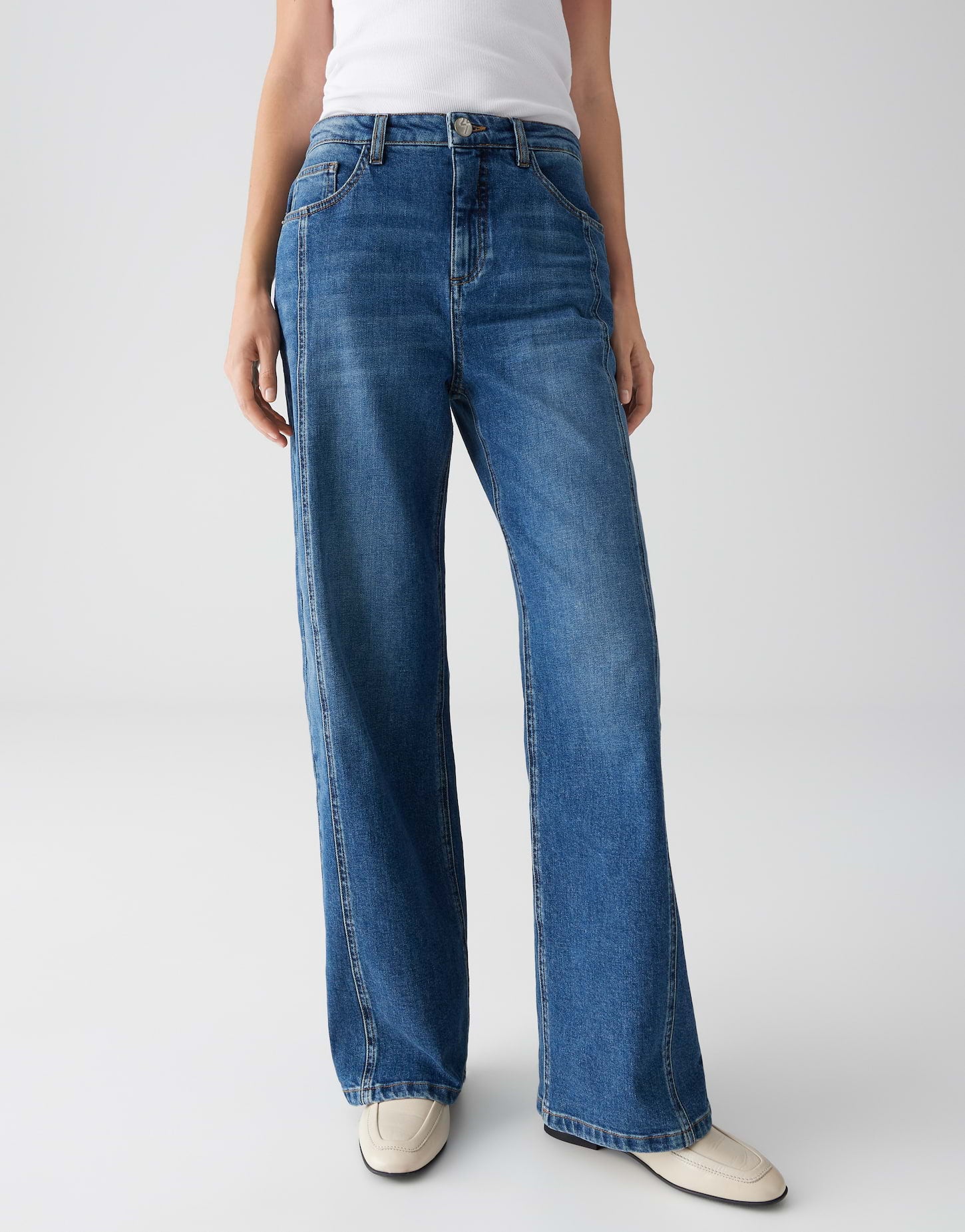 Opus Damen Jeans Mid Stone Blue