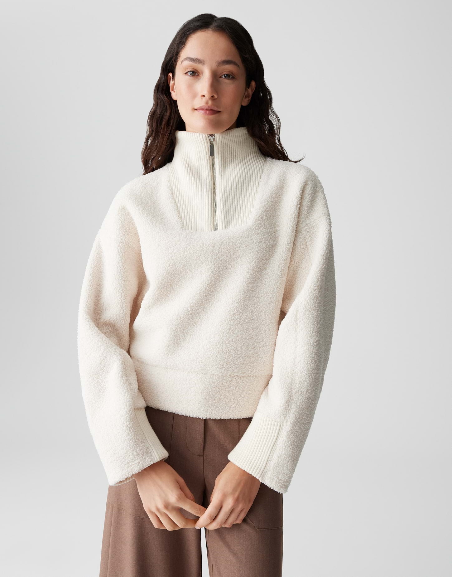 Opus Damen Sweatshirts Soft Cream