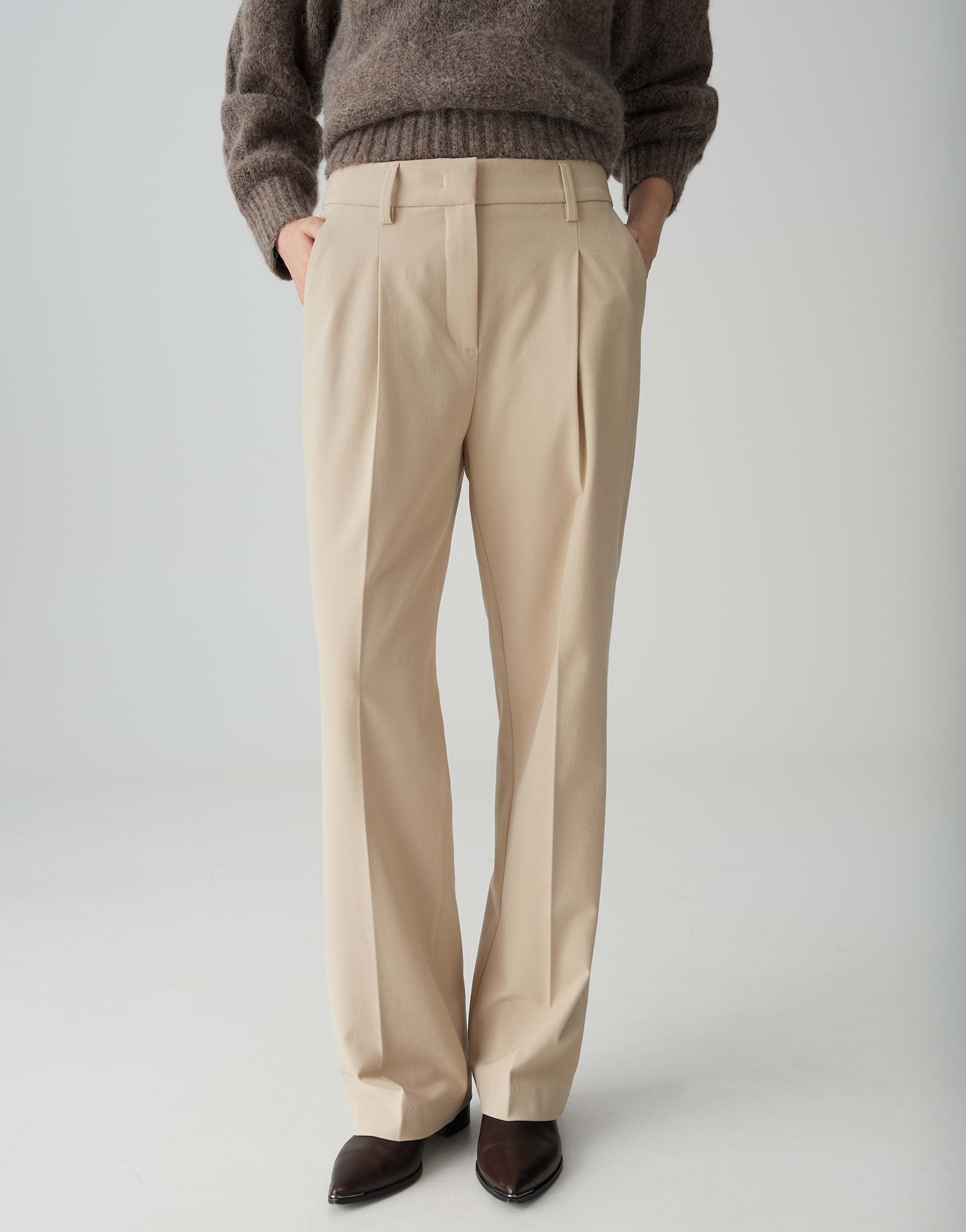 Opus Pants Damen Hosen Macadamia