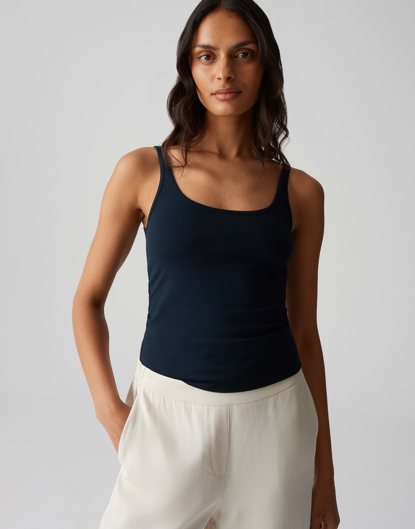 Opus Damen T-Shirts Coal Blue