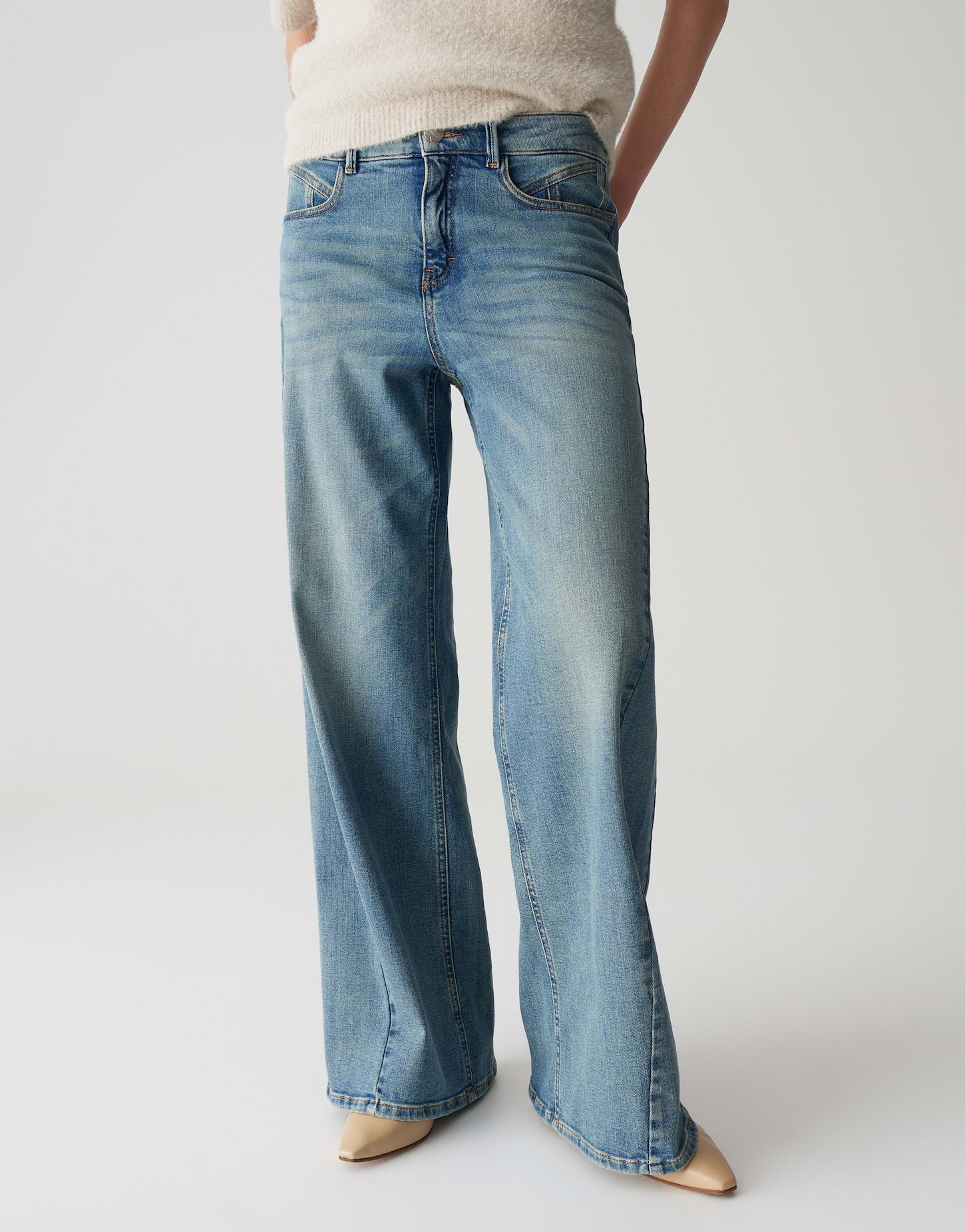 Opus Pants Damen Jeans Light Ice