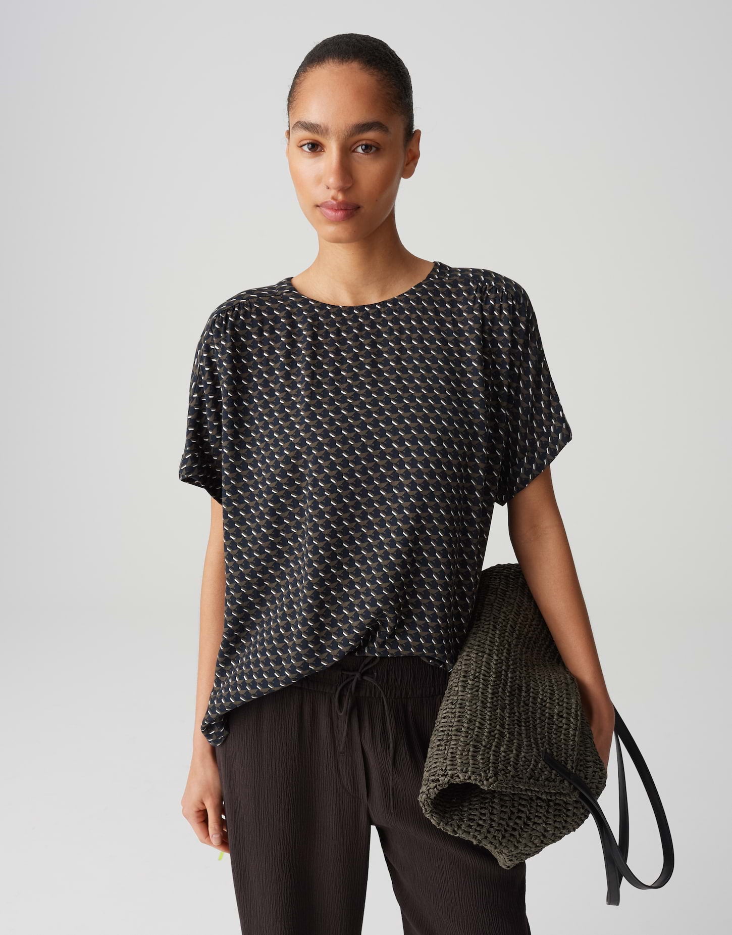 Opus Damen Blusen Coal Blue