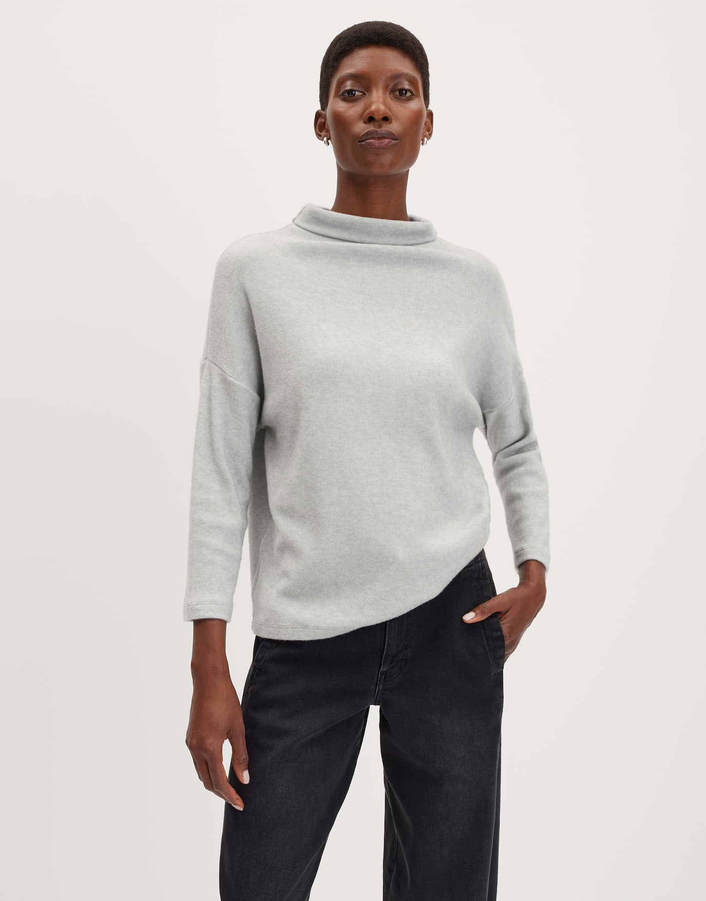 Someday Damen T-Shirts Hazy Fog Melang