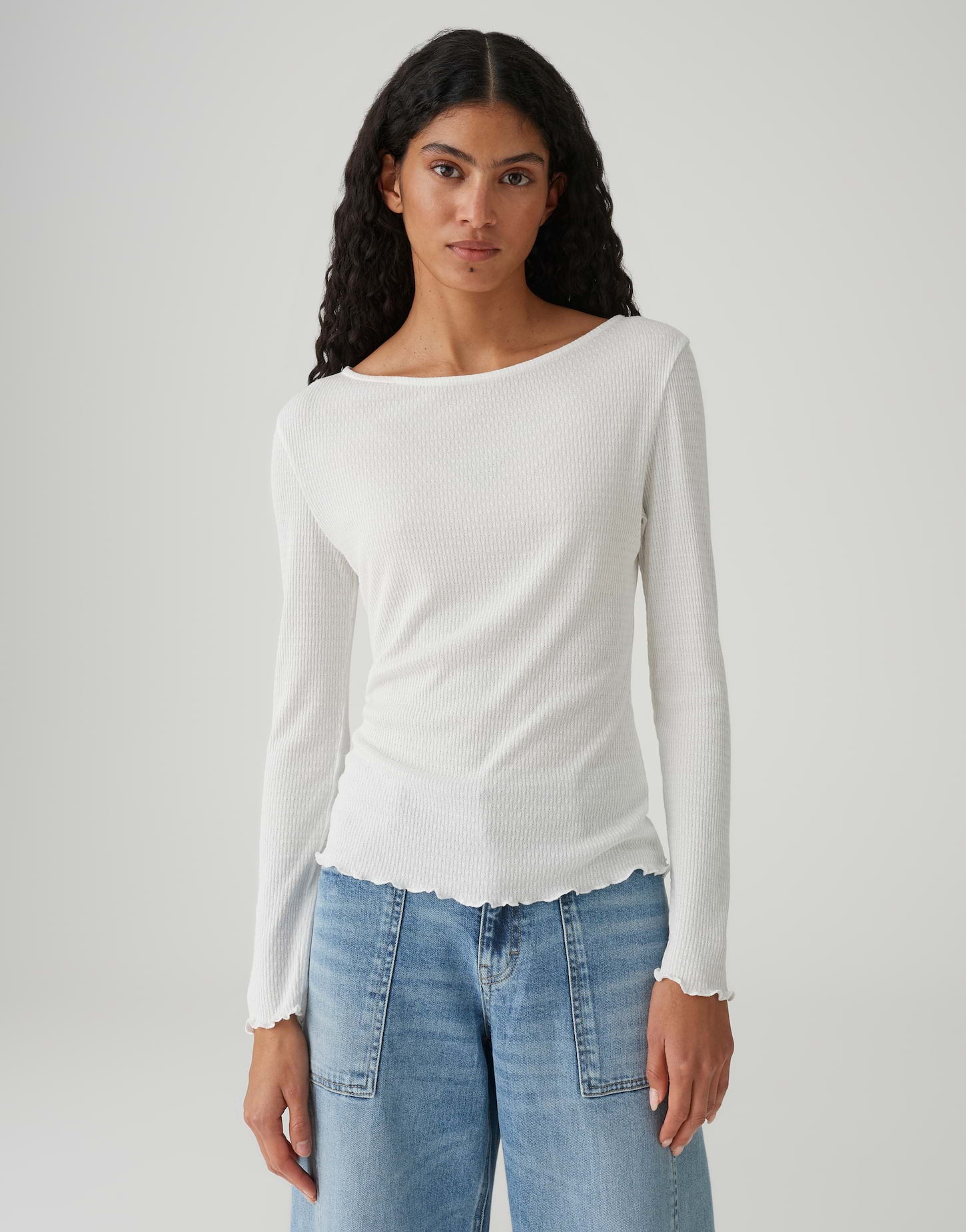 Opus Damen T-Shirts Milk