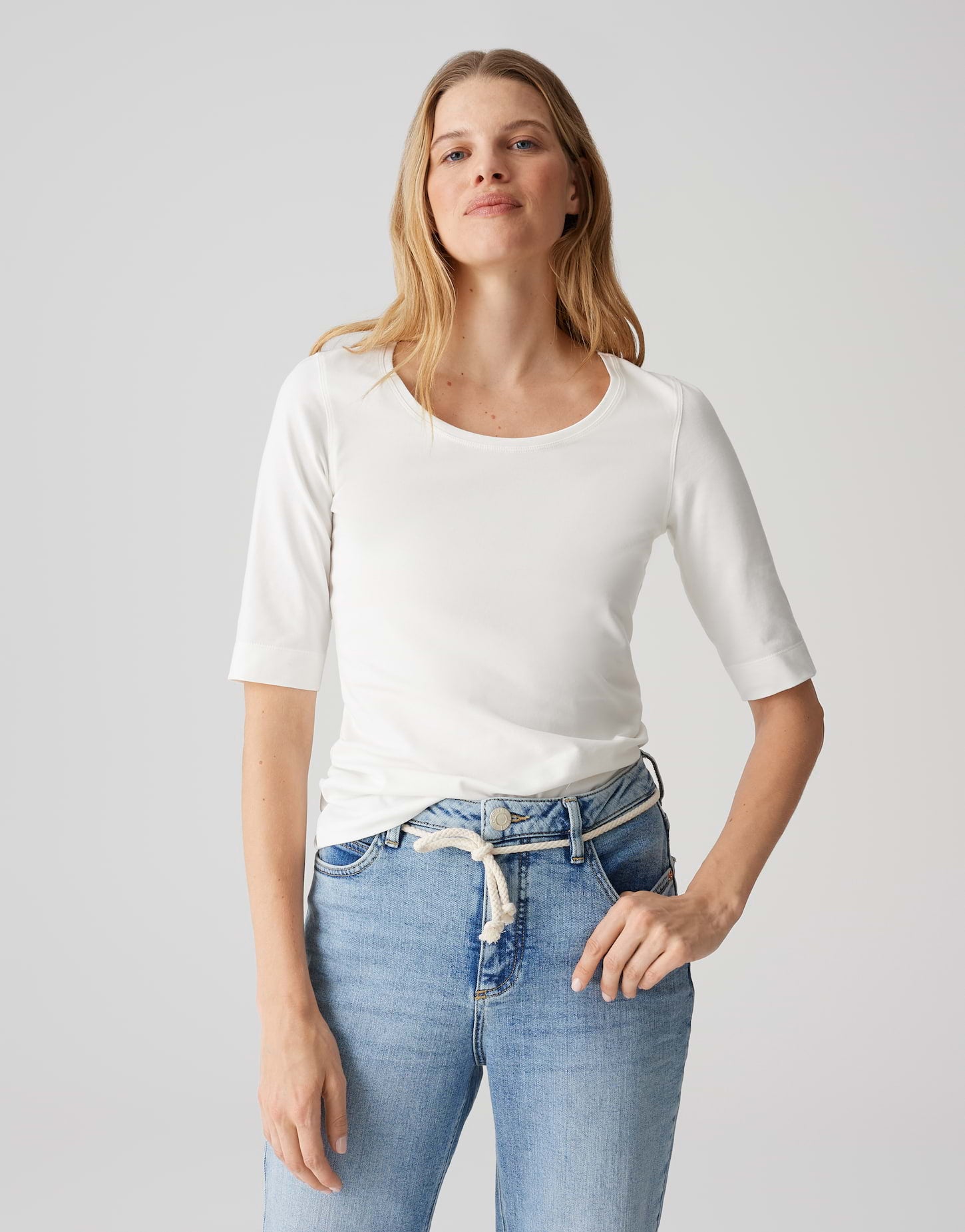 Opus Damen T-Shirts Milk