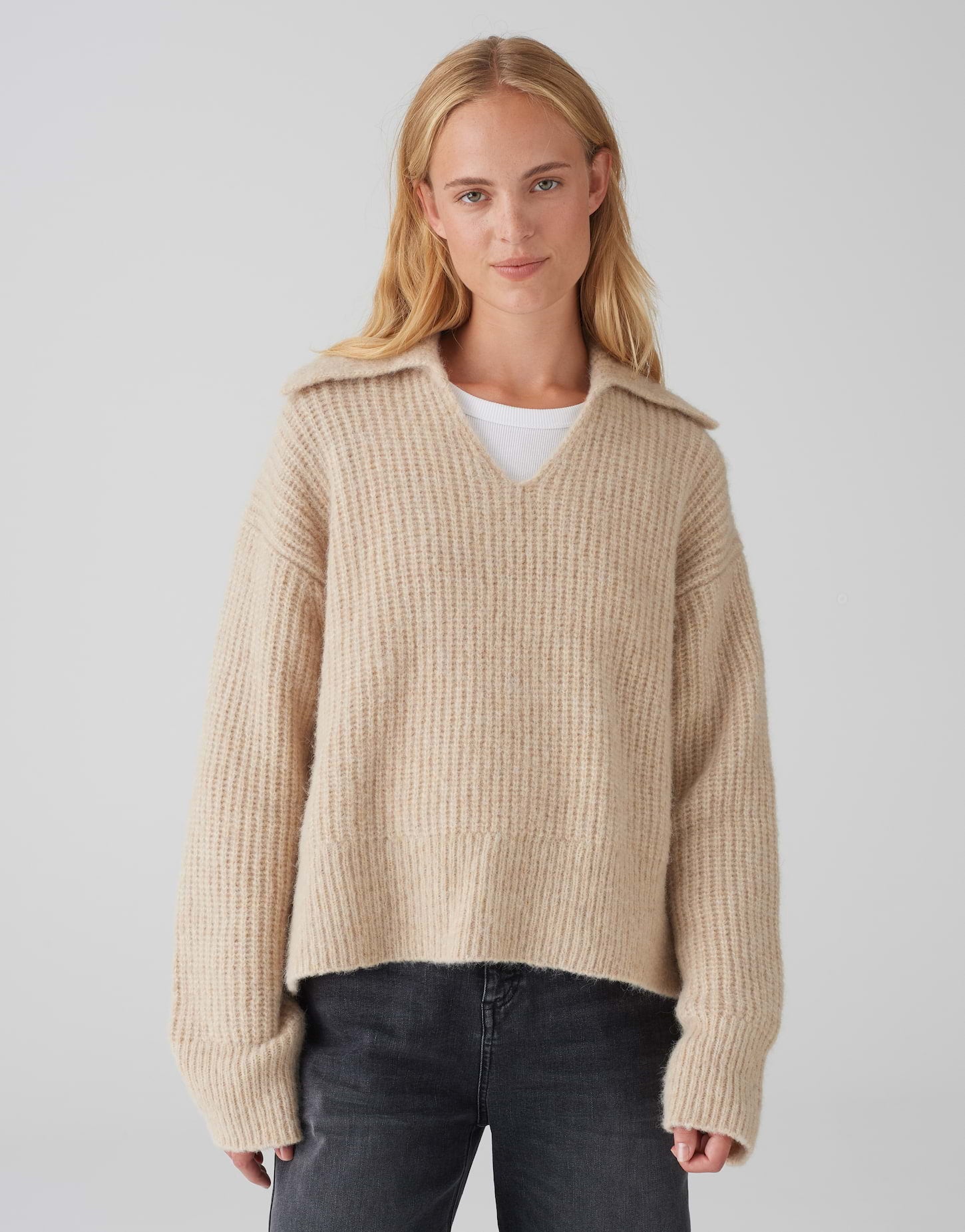 Opus Damen Pullover Soft Oat