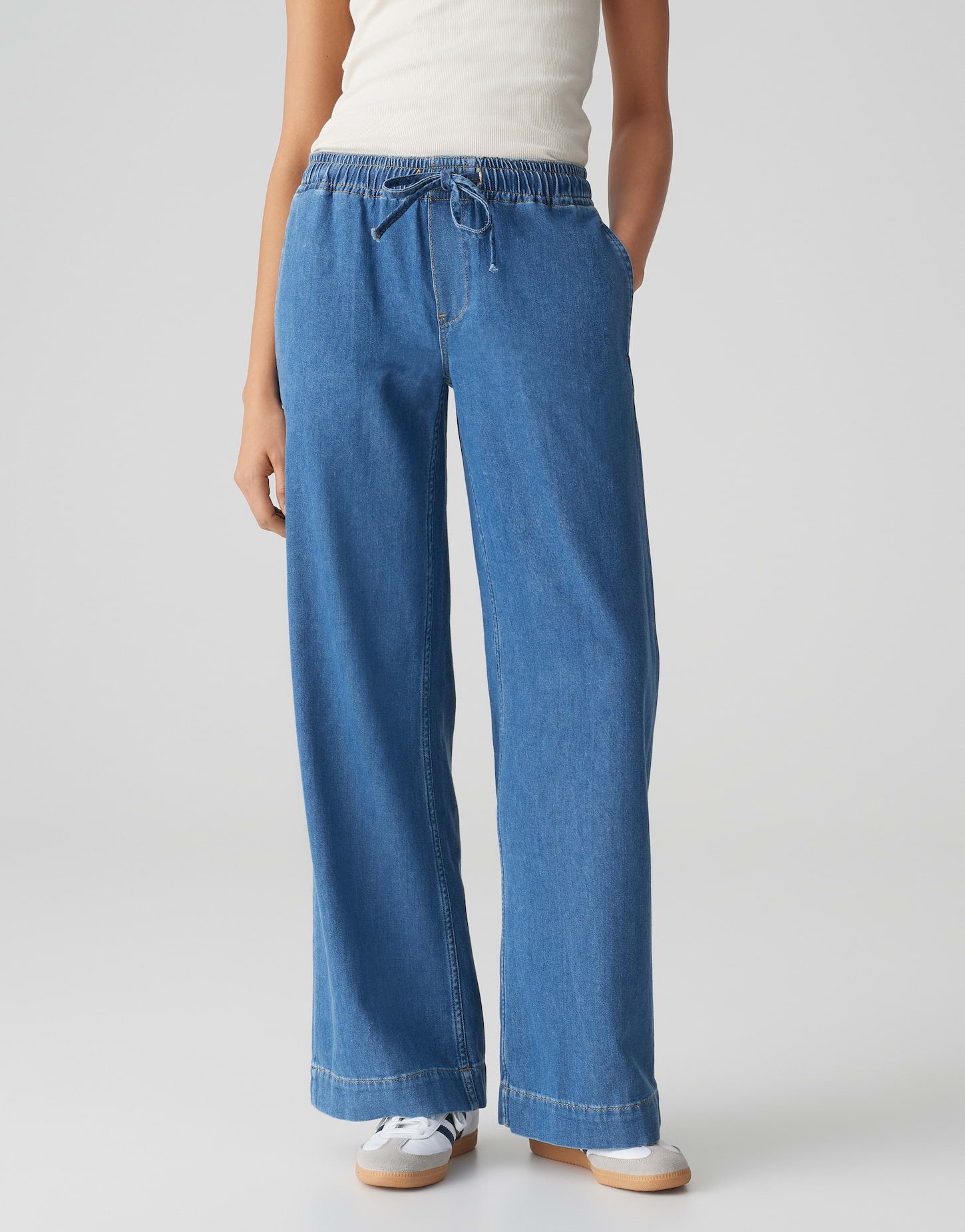 Opus Damen Jeans Mid Coastal Blu