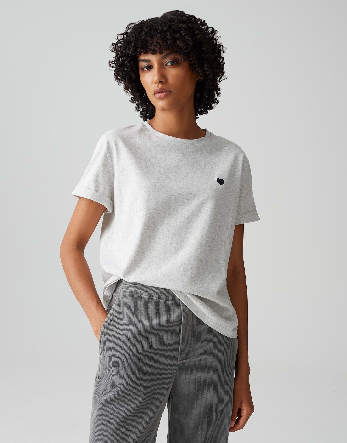 Opus Damen T-Shirts Easy Grey