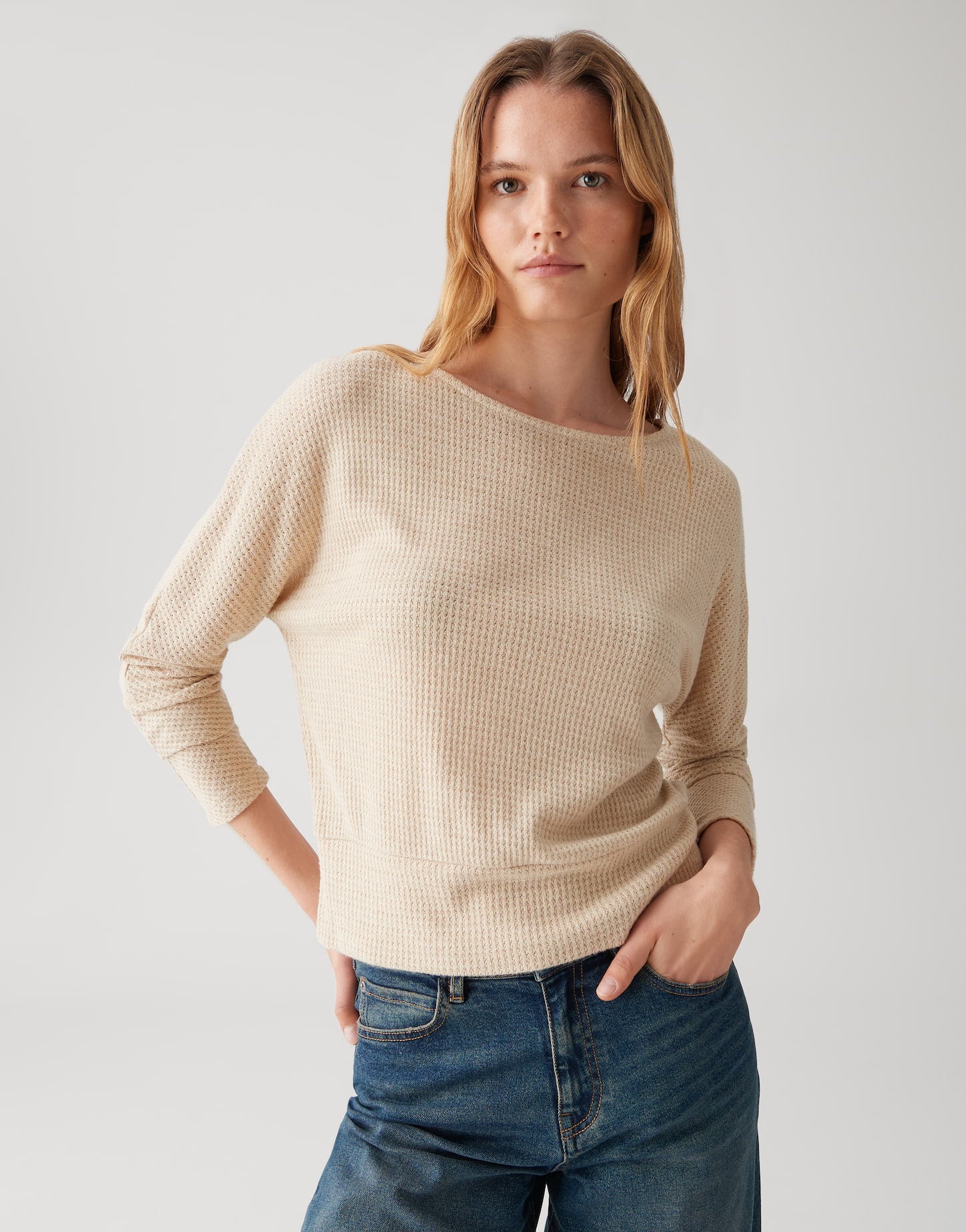 Opus Damen T-Shirts Macadamia