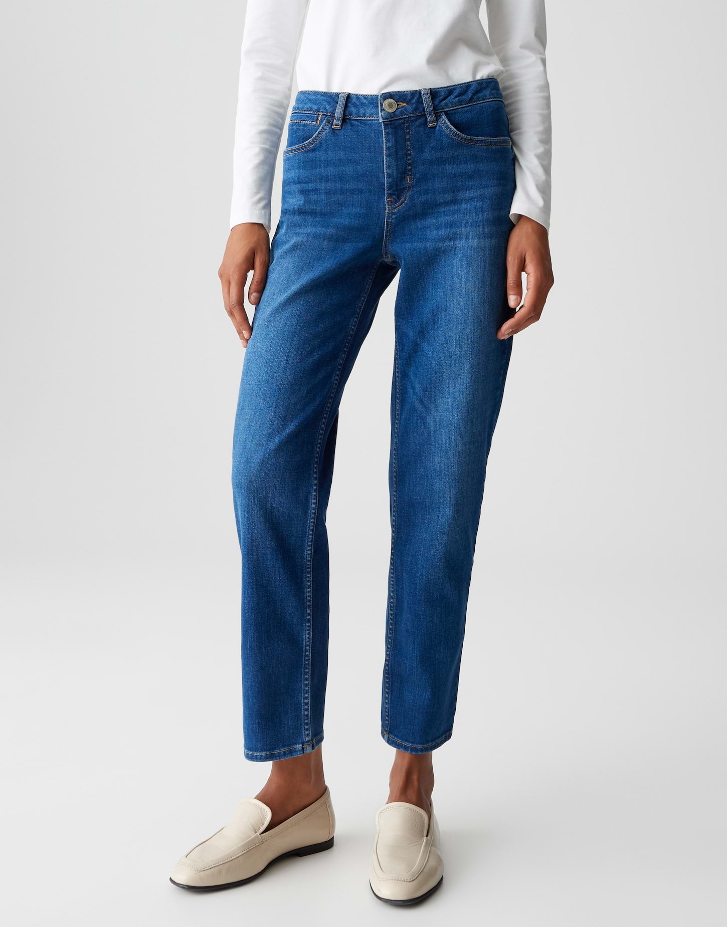 Opus Damen Jeans Strong Blue