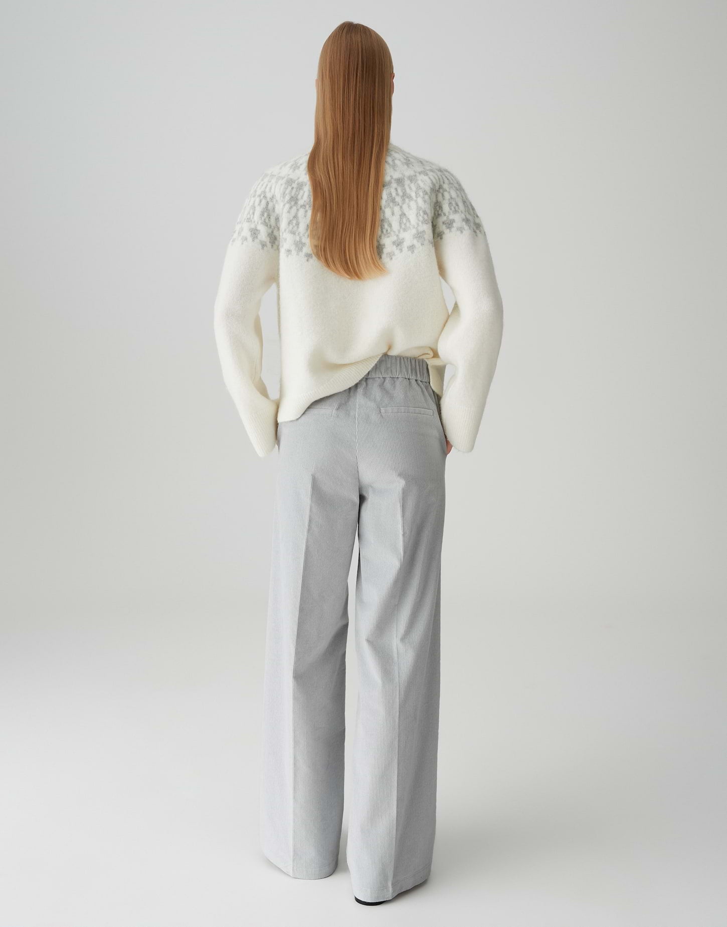 Opus Pants Damen Hosen Hazy Fog M