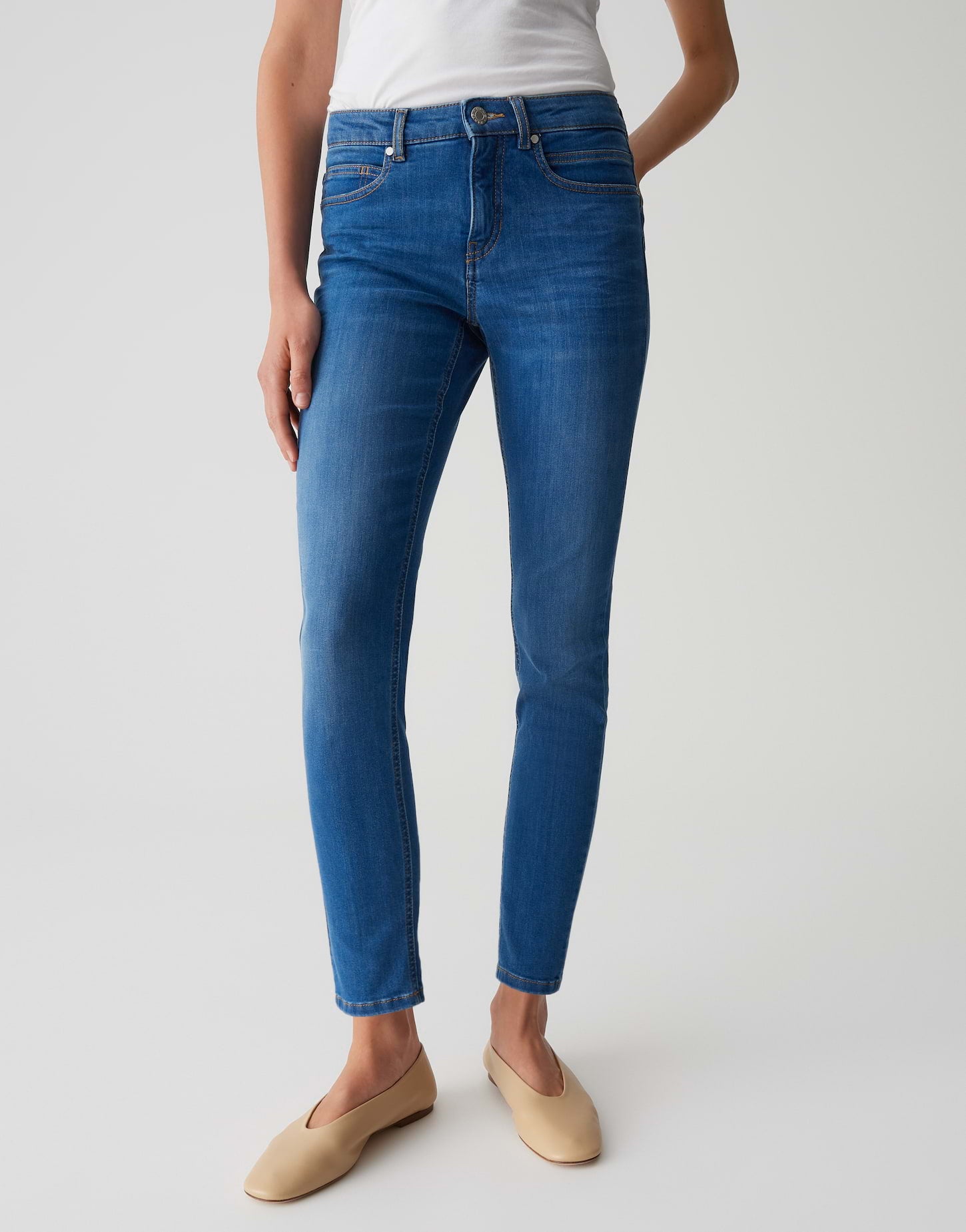 Opus Pants Damen Jeans Mid Sky B