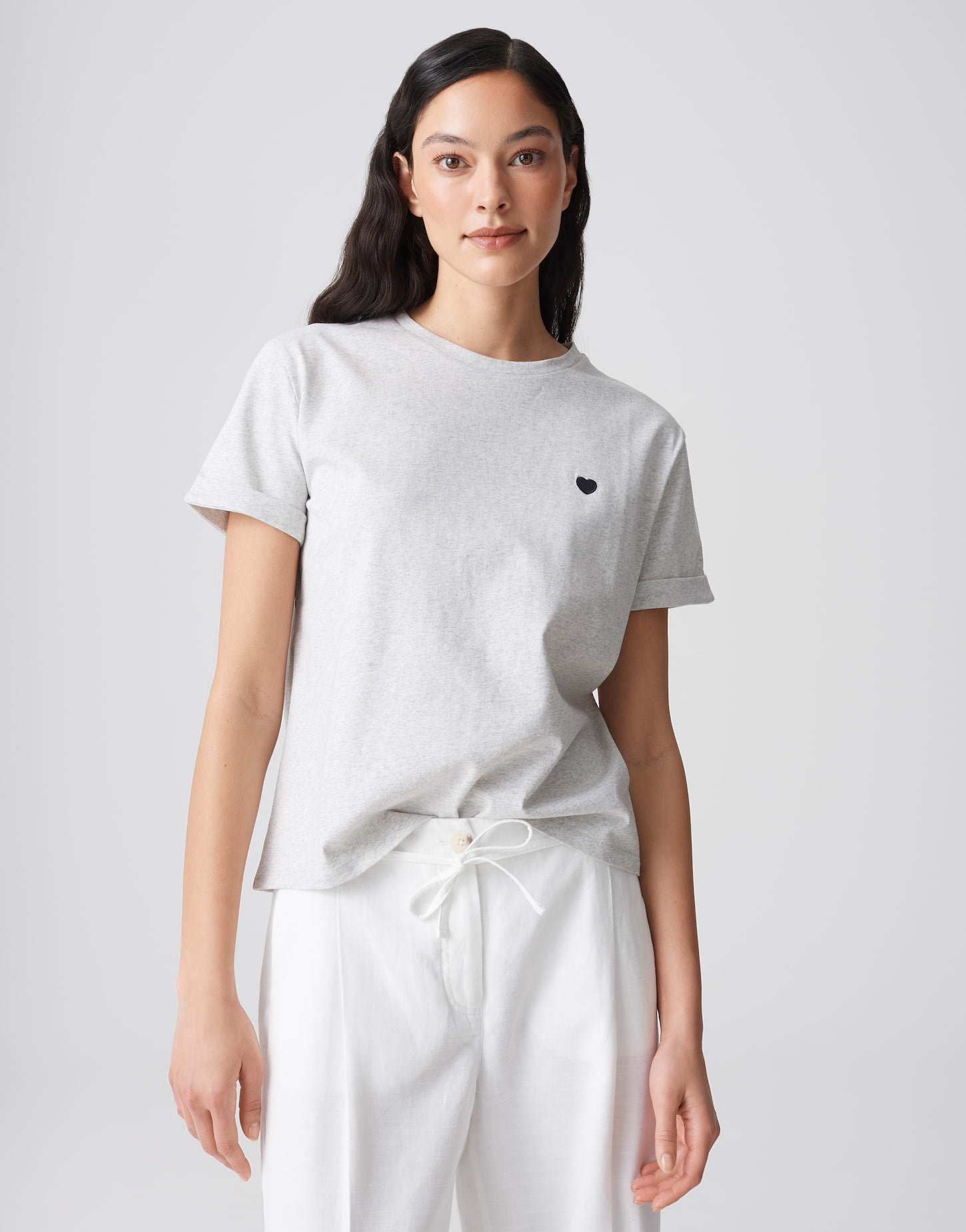 Opus Damen T-Shirts Easy Grey