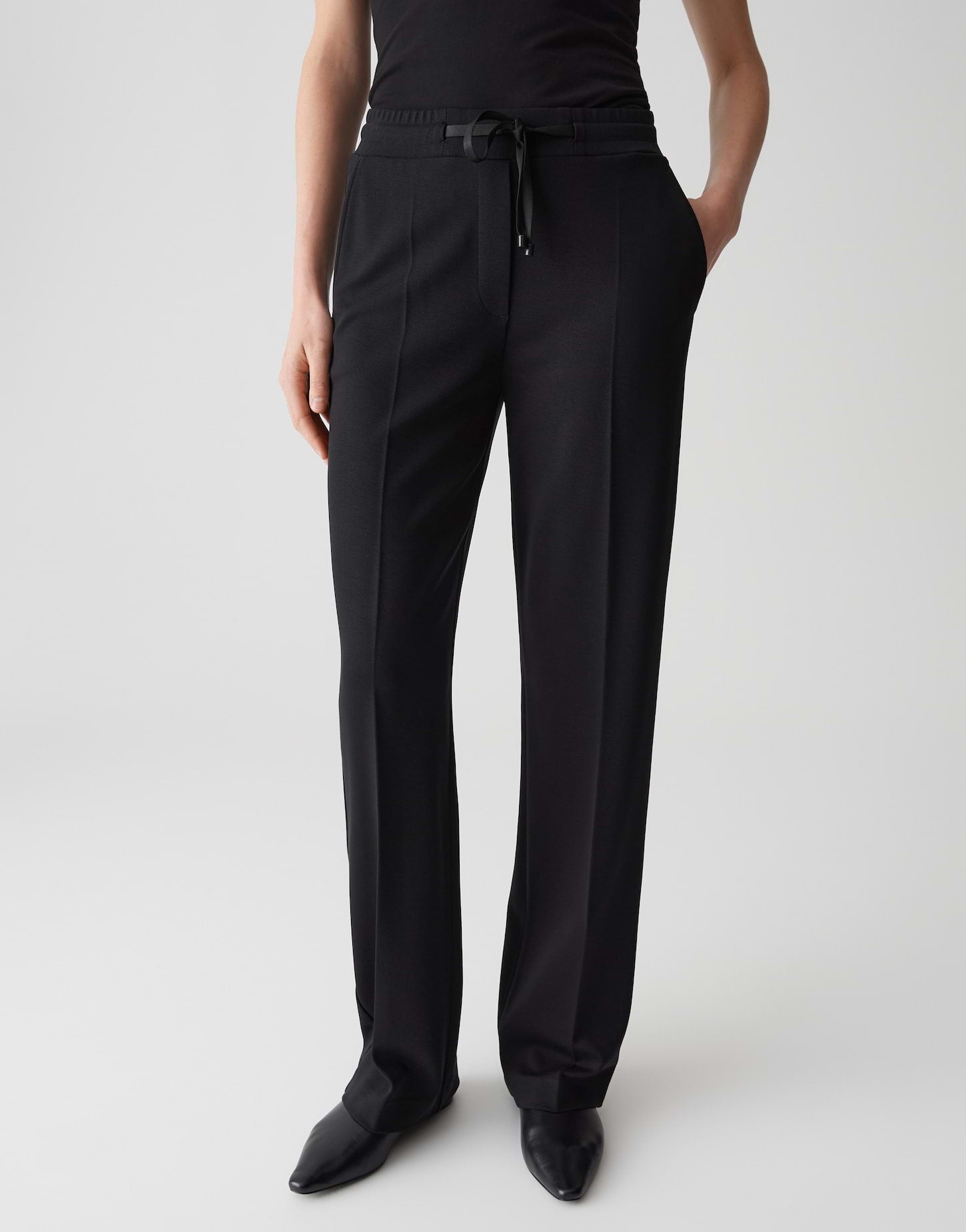 Opus Pants Damen Hosen Black