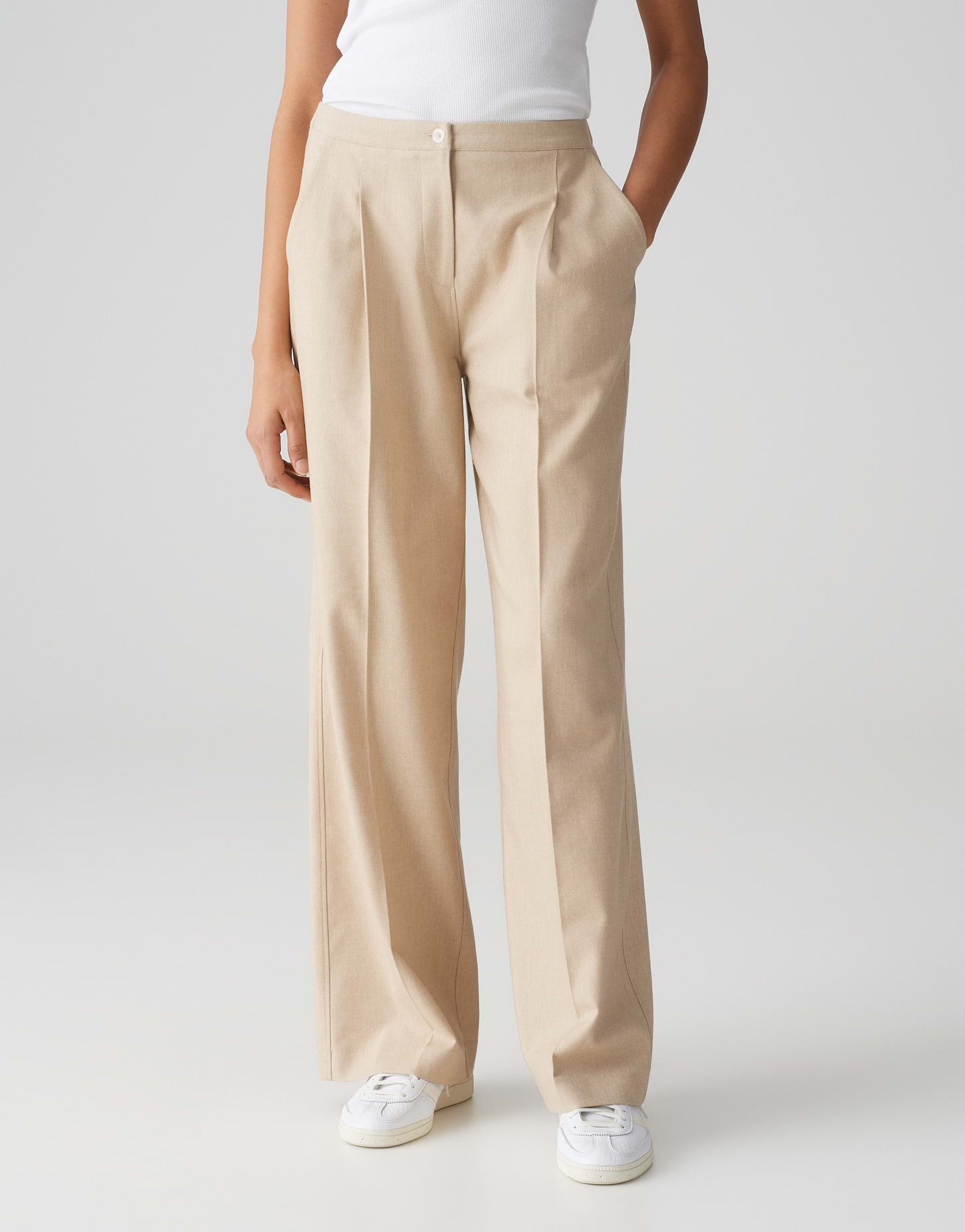 Opus Damen Hosen Soft Oat