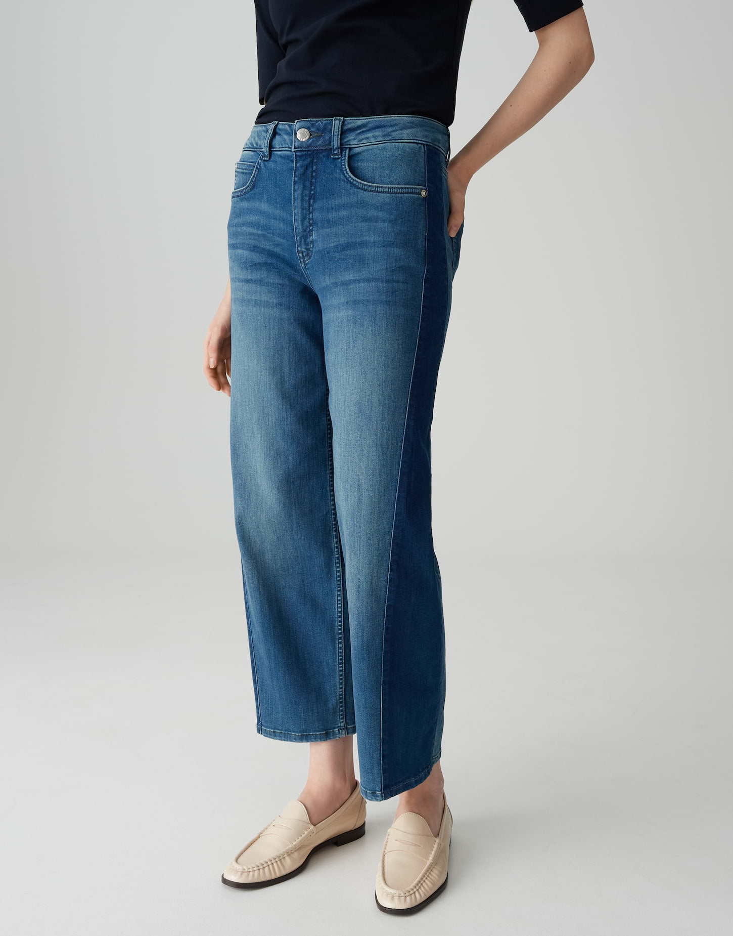 Opus Pants Damen Jeans Mid Antiq