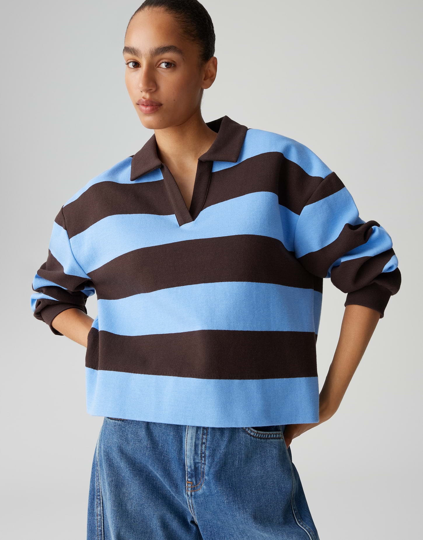 Opus Damen Sweatshirts Water Blue