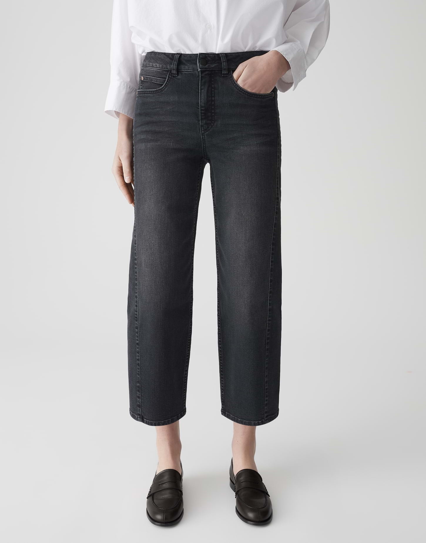 Opus Pants Damen Jeans Dark Carb