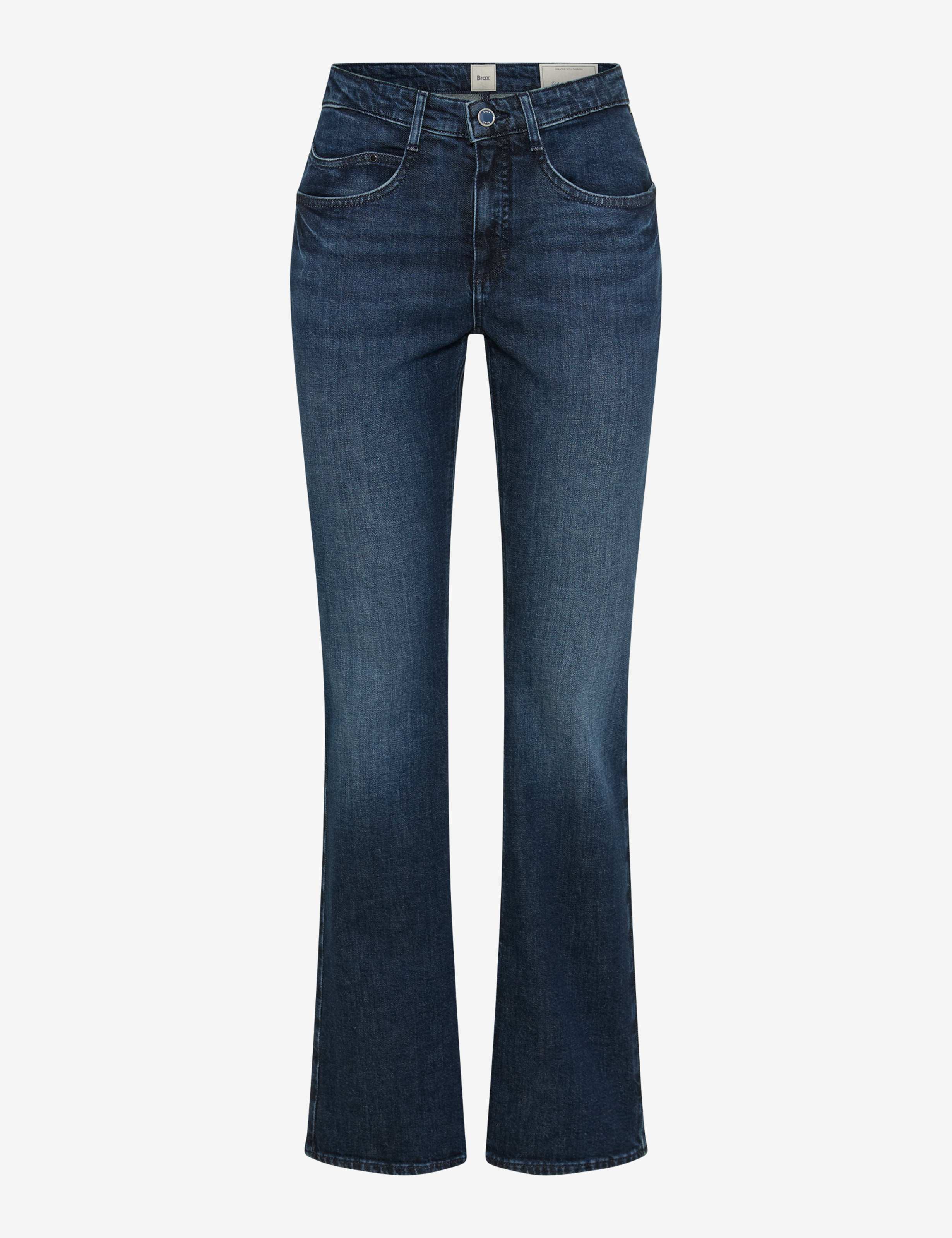 Brax Damen Jeans Used Ocean Blue