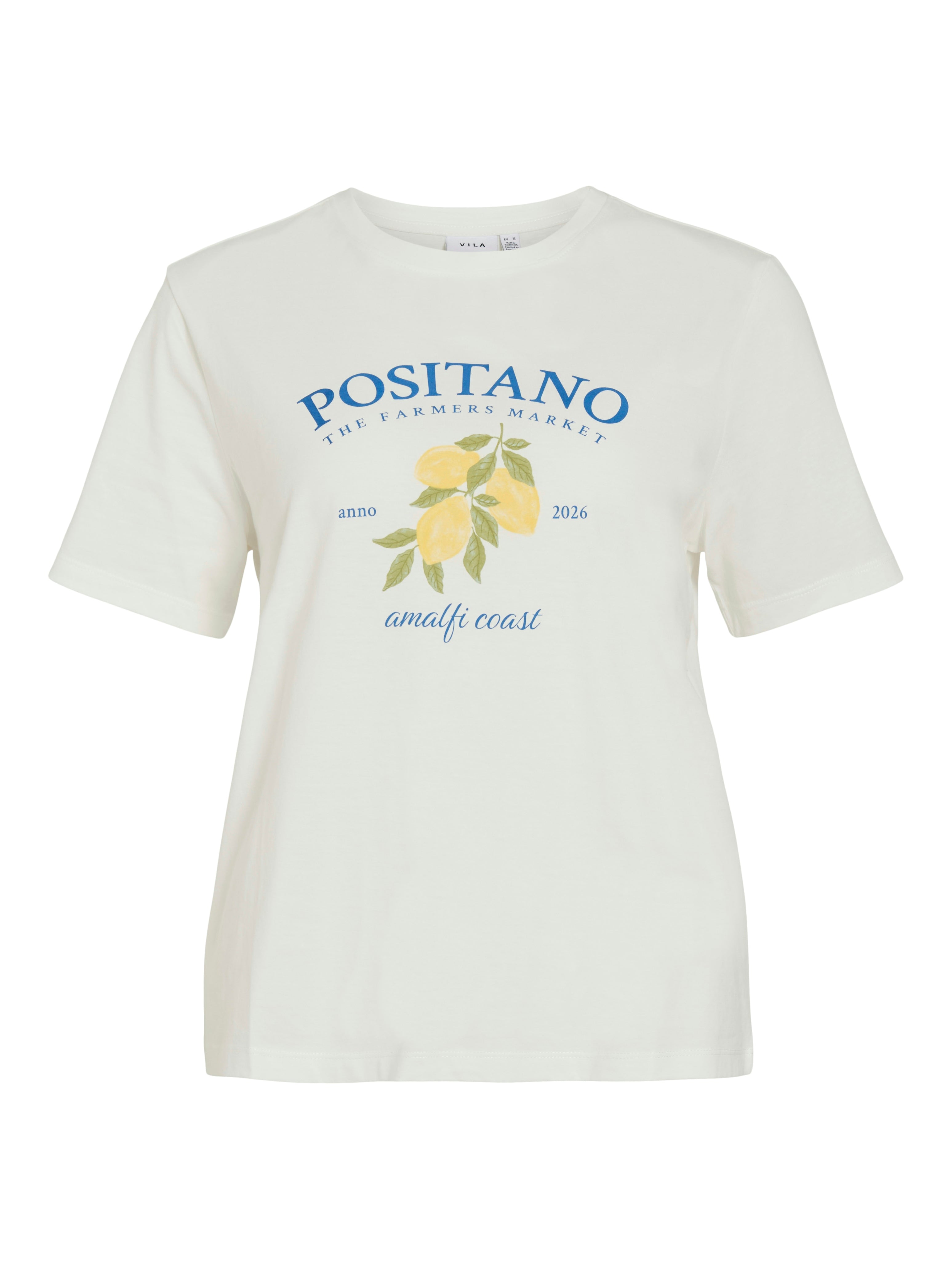 Vila Damen T-Shirts Snow White/Posi
