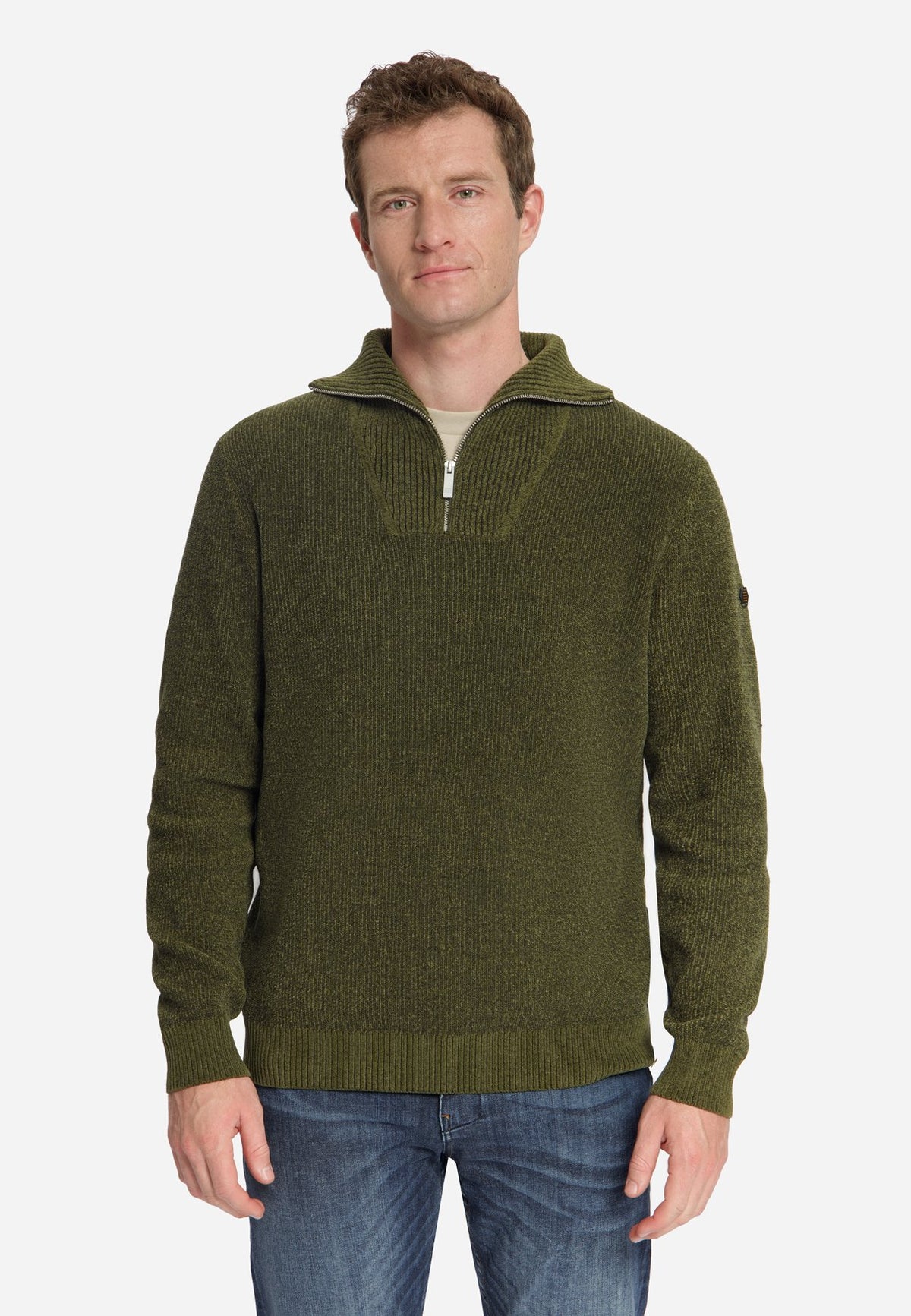 No Excess Herren Pullover Moss