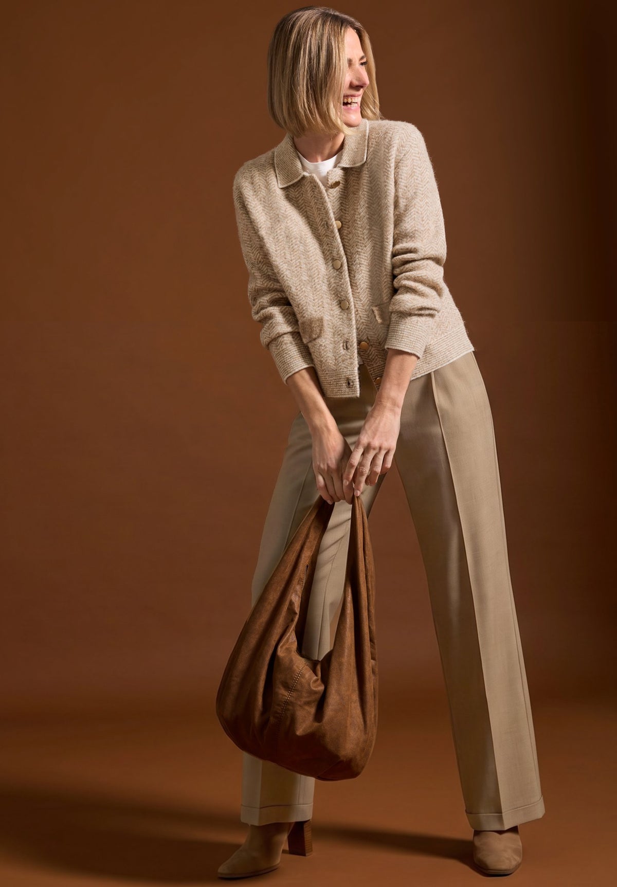 Bianca Damen Pullover Brown Mix