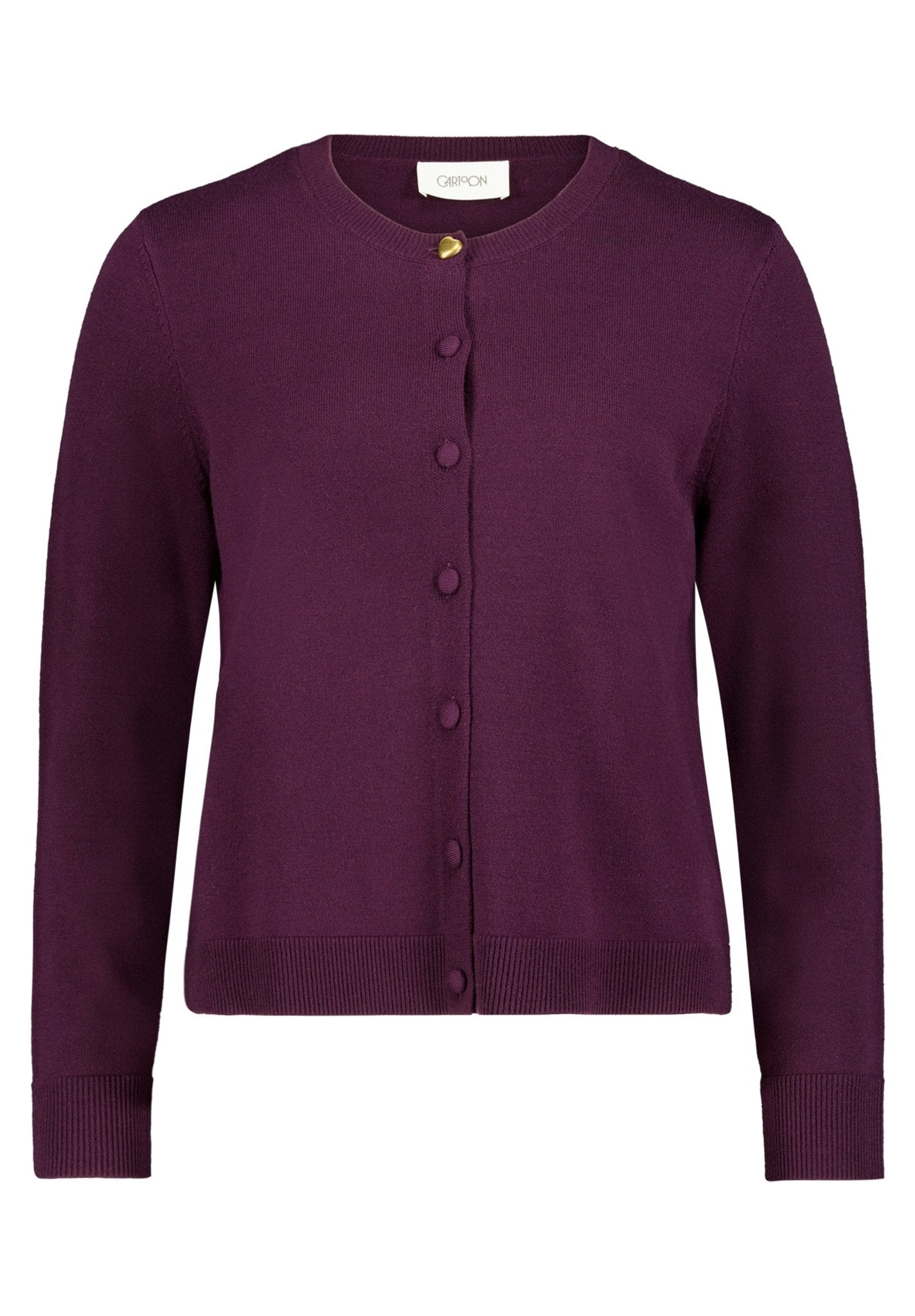 Cartoon Damen Strickjacken Dark Dahlia