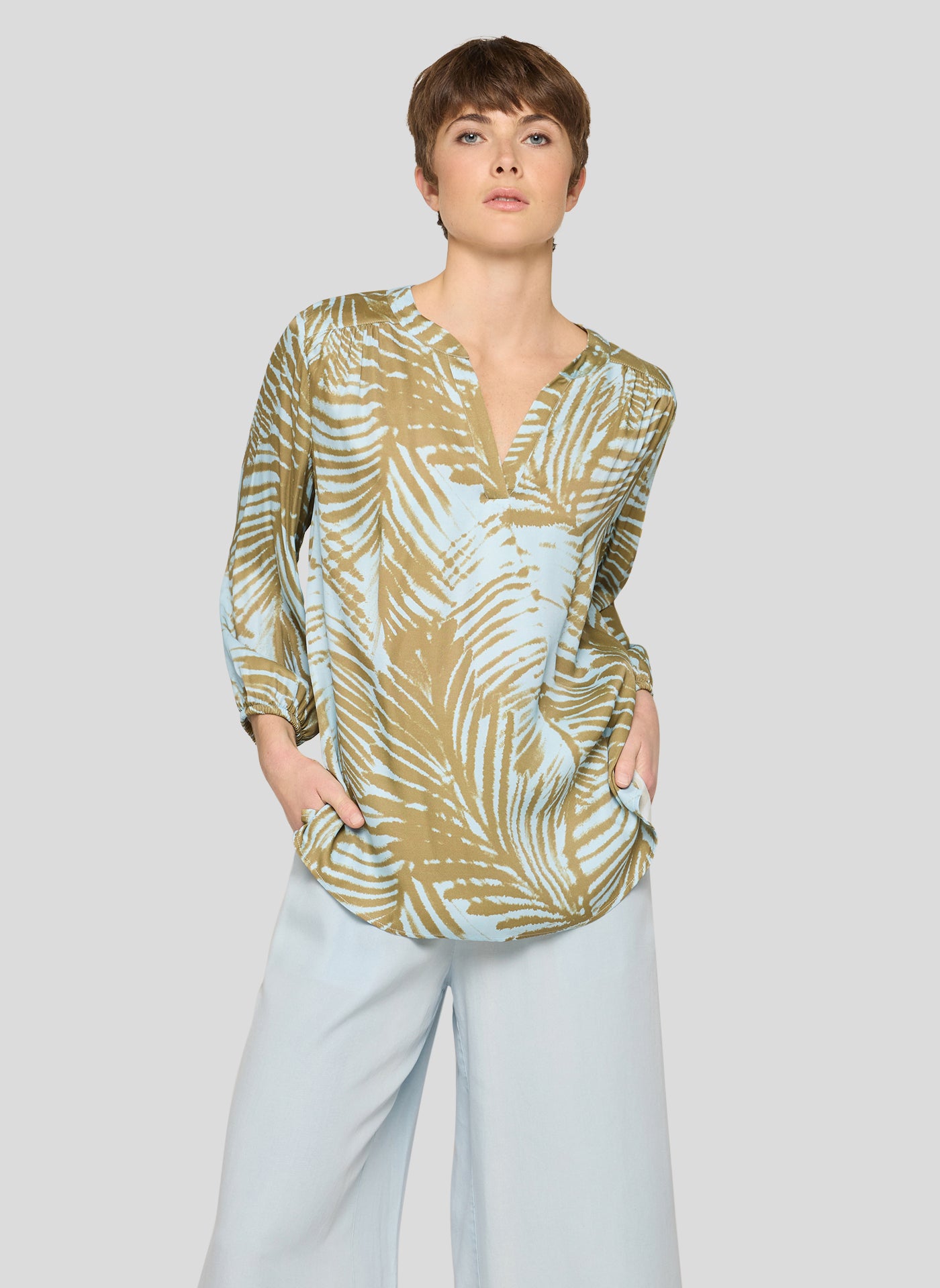 Rabe Damen Blusen Himmelblau
